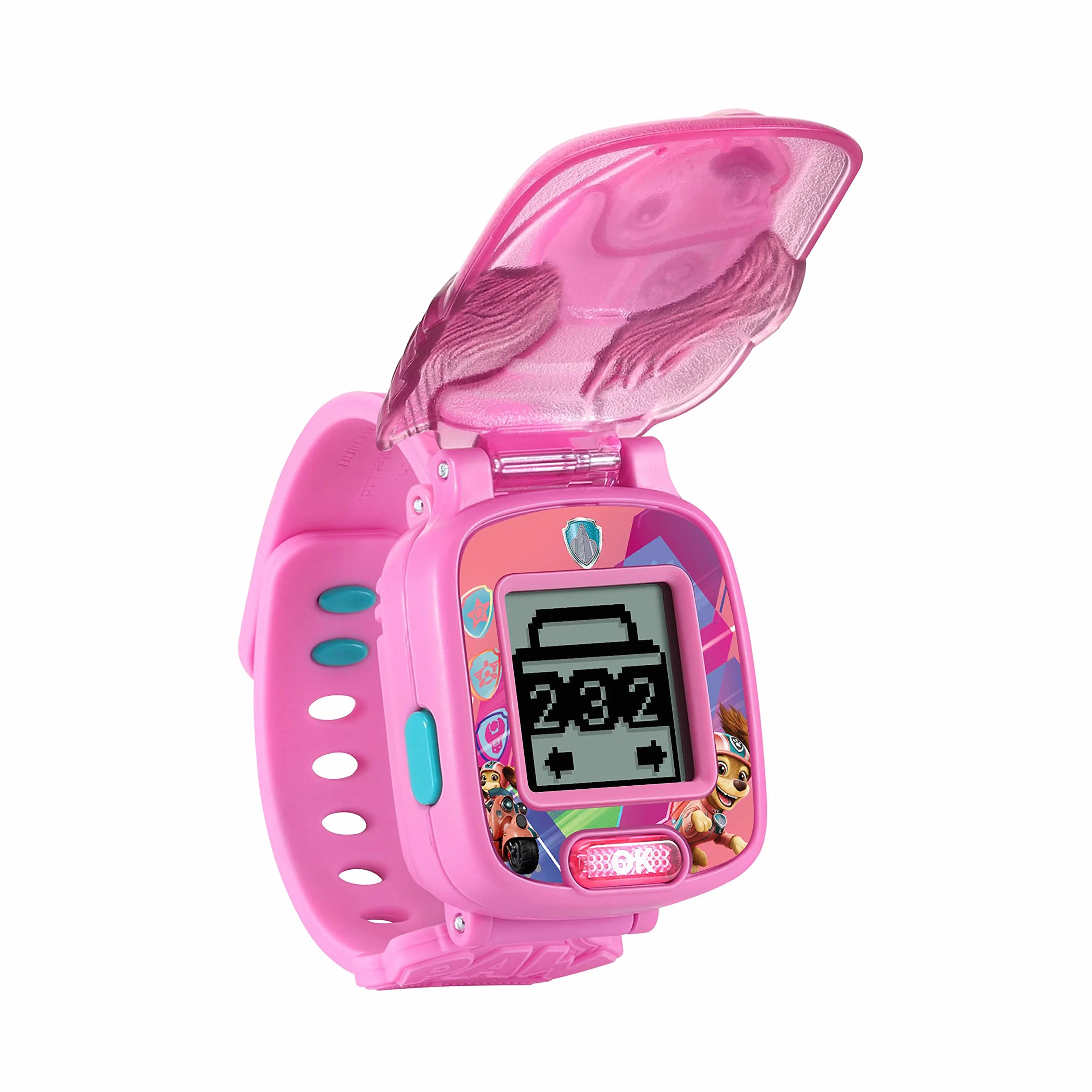 VTech Pat' Patrouille Le Film Montre-Jeu Interactive Liberty Enfant à Clapet Écran Animé Bracelet Souple 10 Cadrans 4 Jeux Cadeau 3-7 Ans Français