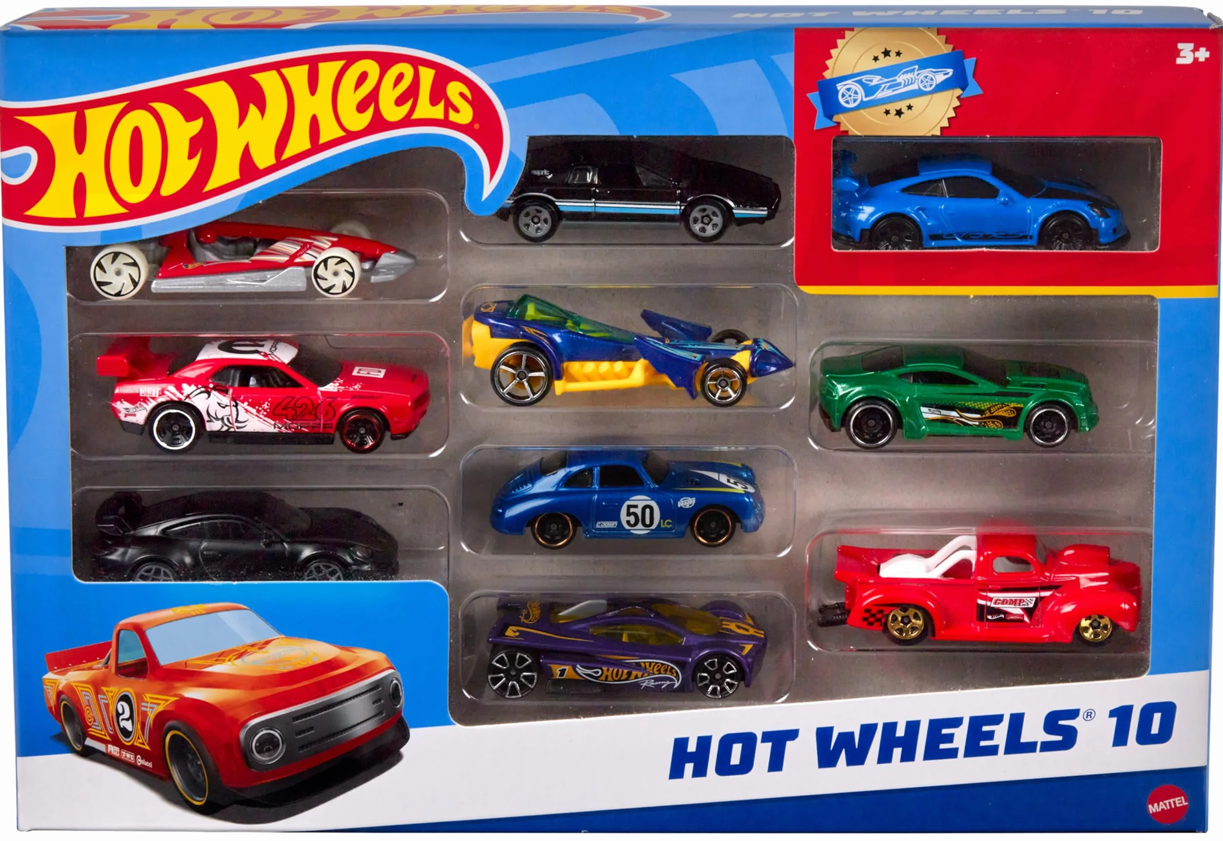 Hot Wheels Coffret 10 Voitures 1:64 Jouet Enfant 4 Ans+