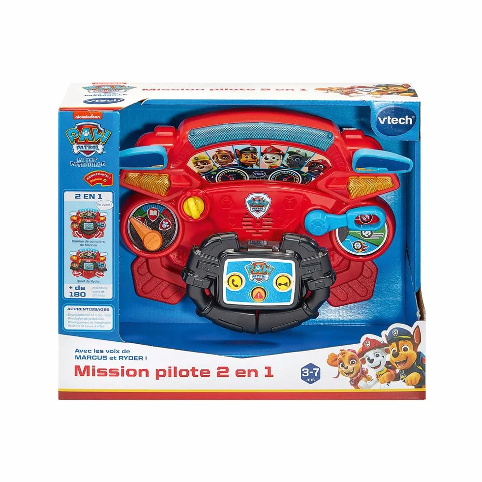 VTech Pat' Patrouille Mission Pilote 2 en 1 Simulateur de Conduite Cadeau Enfant 3-7 Ans Français