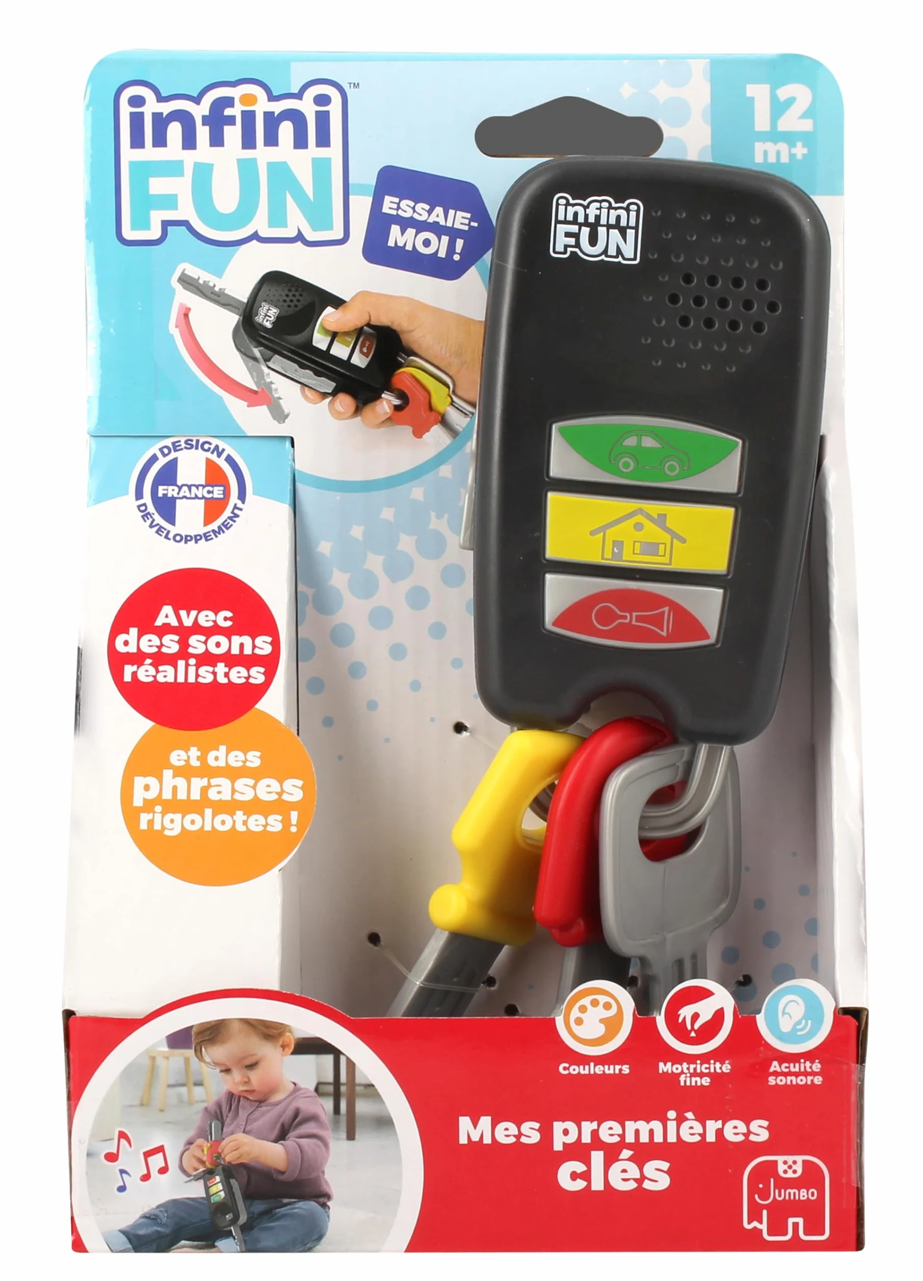 Infini Fun Mes premières clés Jouet éducatif électronique pour bébé dès 12 Mois