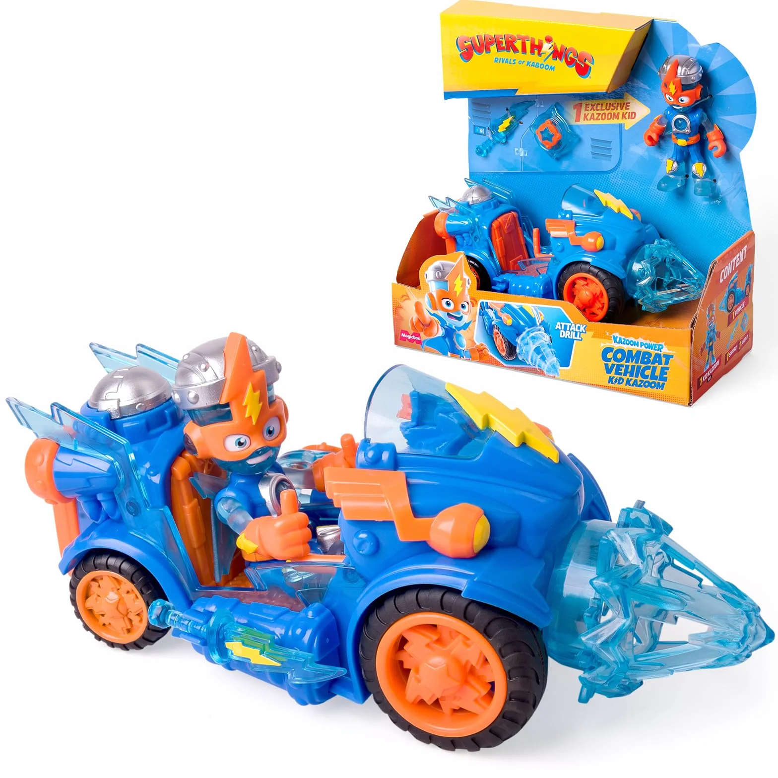 Superthings Véhicule de Combat Kid Kazoom Exclusif Arme Accessoire
