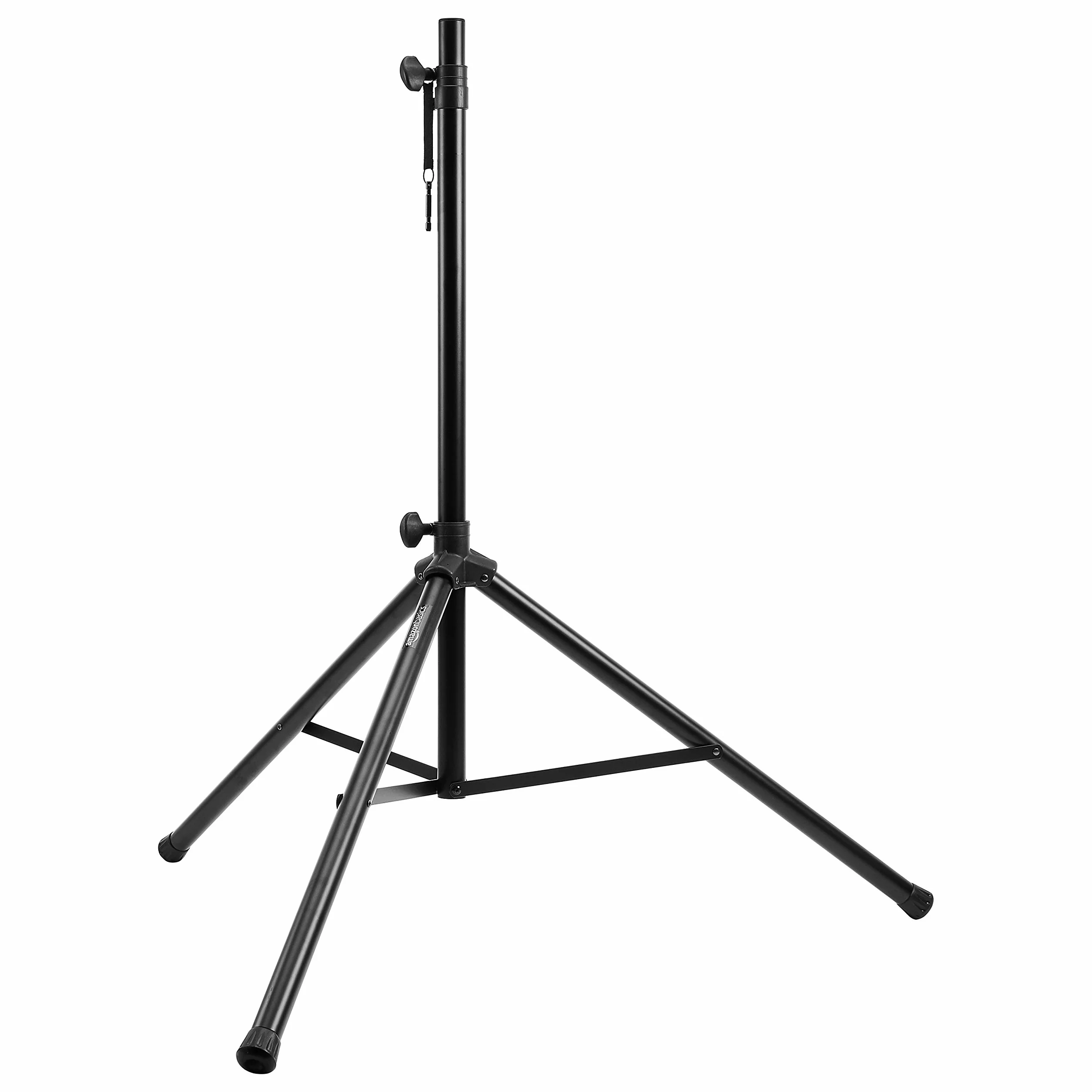 Amazon Basics Support pour haut-parleur réglable 120-200 cm Acier Noir
