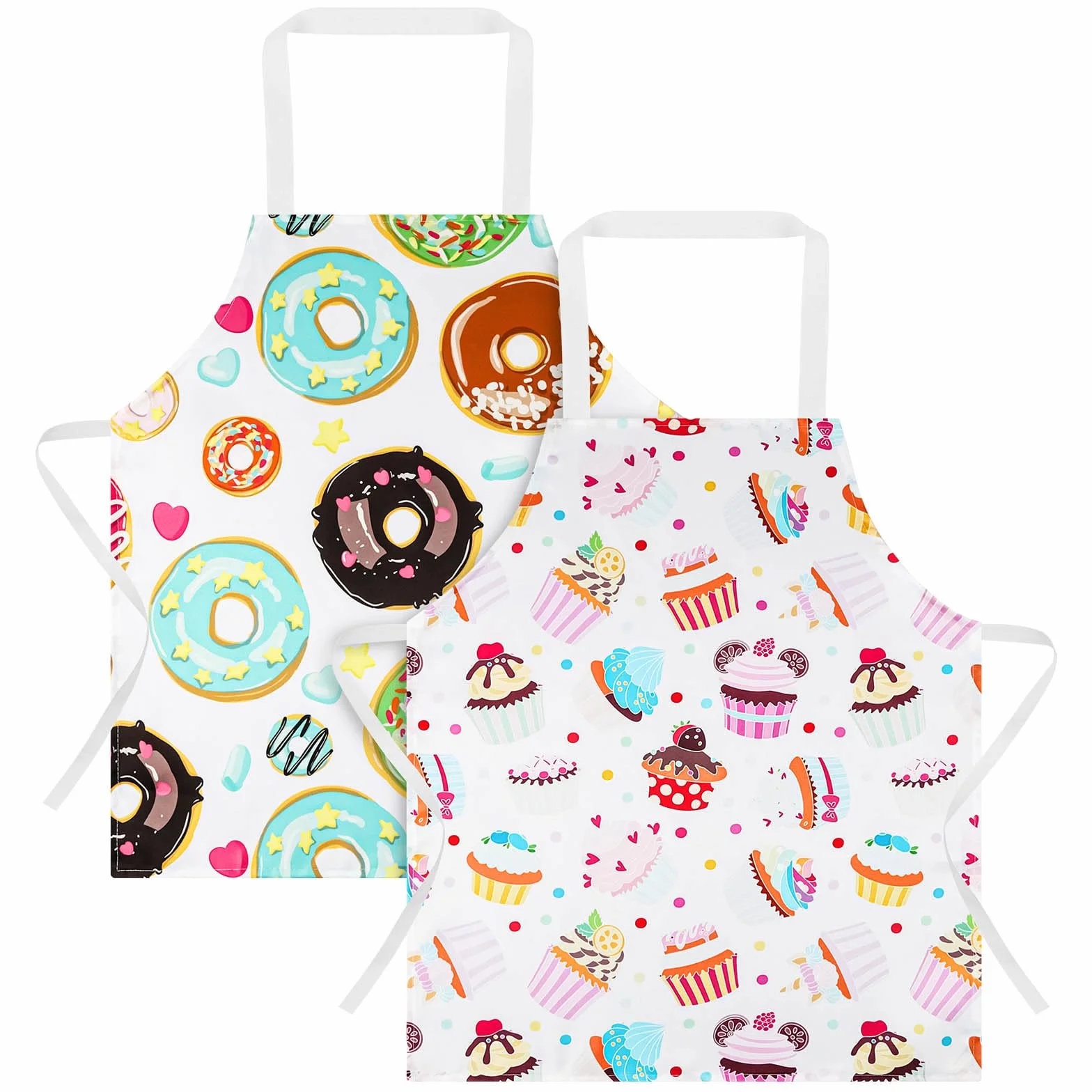 Tablier Enfant Imperméable 2 PCS Anti-sale Cuisine École Filles Garçons Cuisiner Poterie Peinture