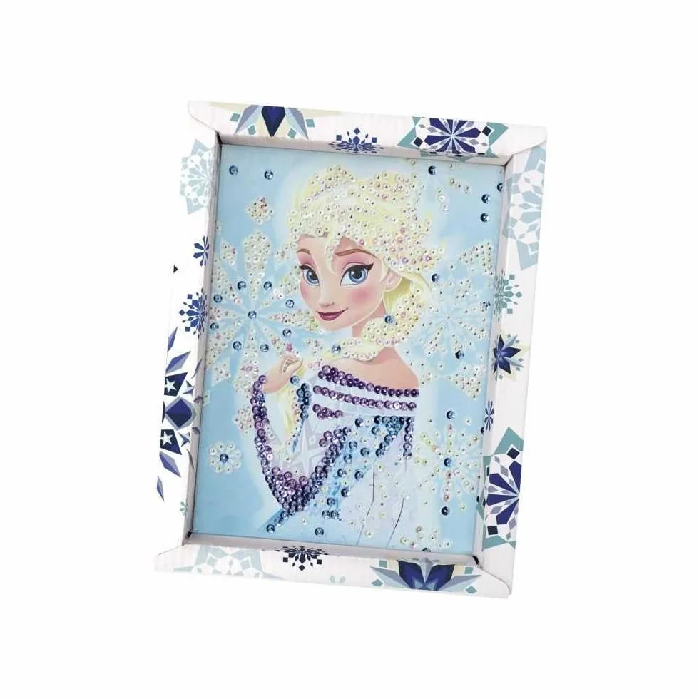 Lansay Collection Sequins Elsa Reine des Neiges Kit Création Tableau Frozen Activités Manuelles Enfants 7 Ans