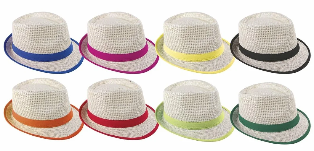 Chapeau de Paille Borsalino Adulte PTIT CLOWN - Accessoire Déguisement Carnaval