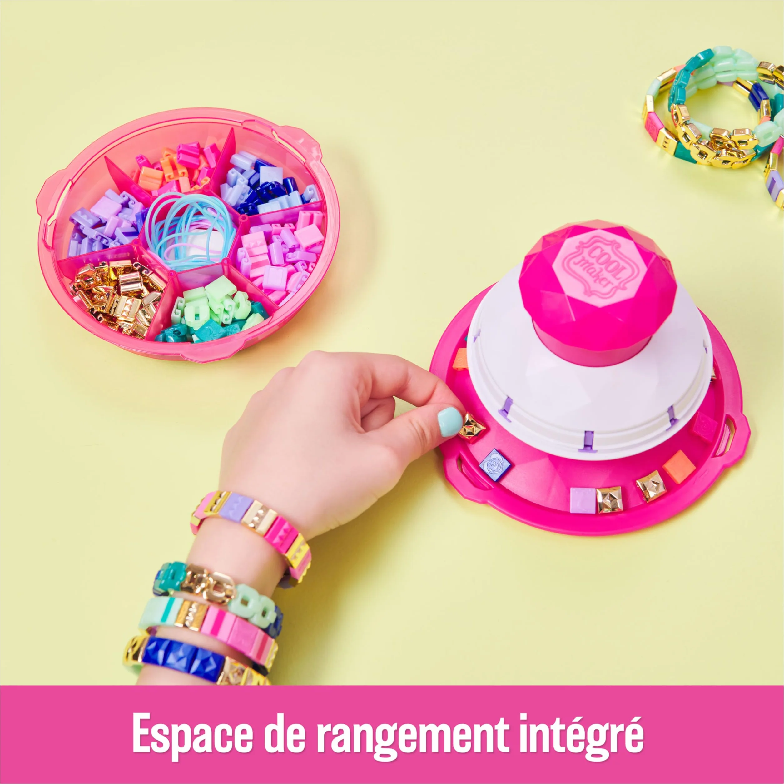 COOLMAKER Pop Style Machine Kit Bracelet Création Bracelets Amitié Tendance Fun Facile Jouet Enfant 7 Ans+