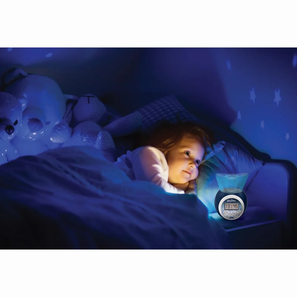 Lexibook Réveil projecteur Hedwige Harry Potter Projection au Plafond Écran LCD rétroéclairé Bleu 12/24H Minuteur veilleuse Alarme Rappel RL977HP1
