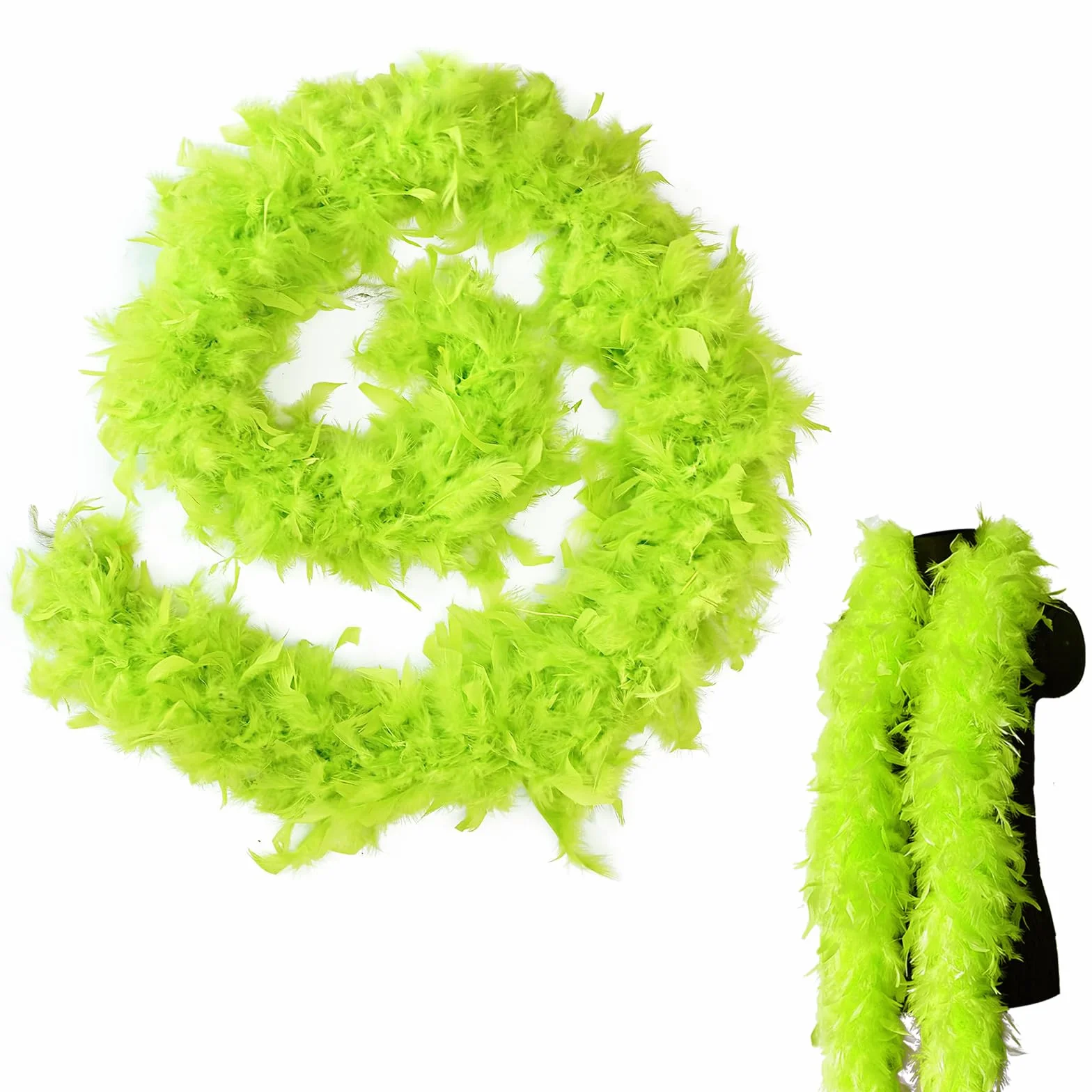 Boa en Plume 2M 6.6ft 80g Plumes pour DIY Accessoire Déguisement Carnaval Fête Costumée