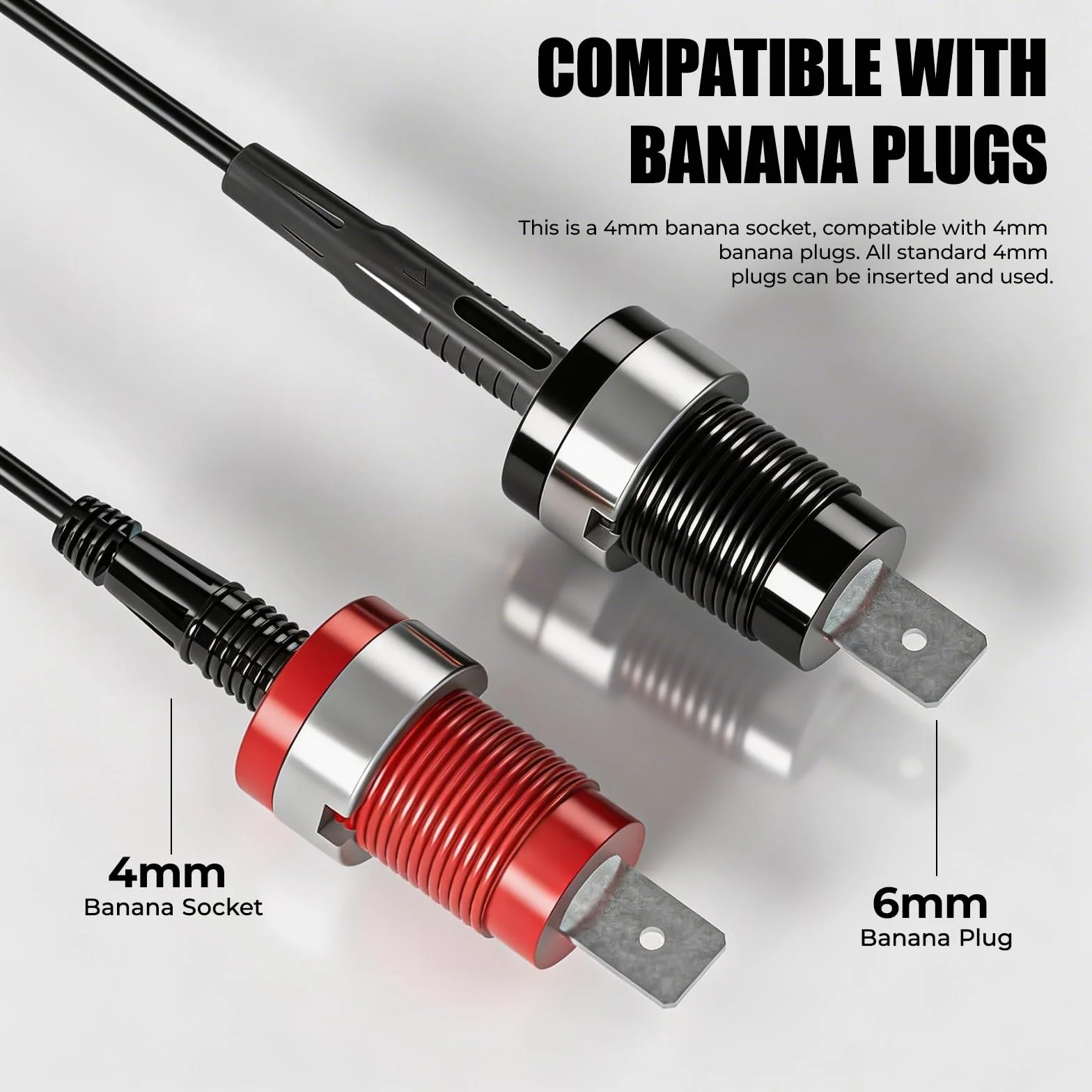 Connecteur Banane 4 mm 20PCS, Fiche Banane Hifi Enceinte Multiprise Installation Panneau