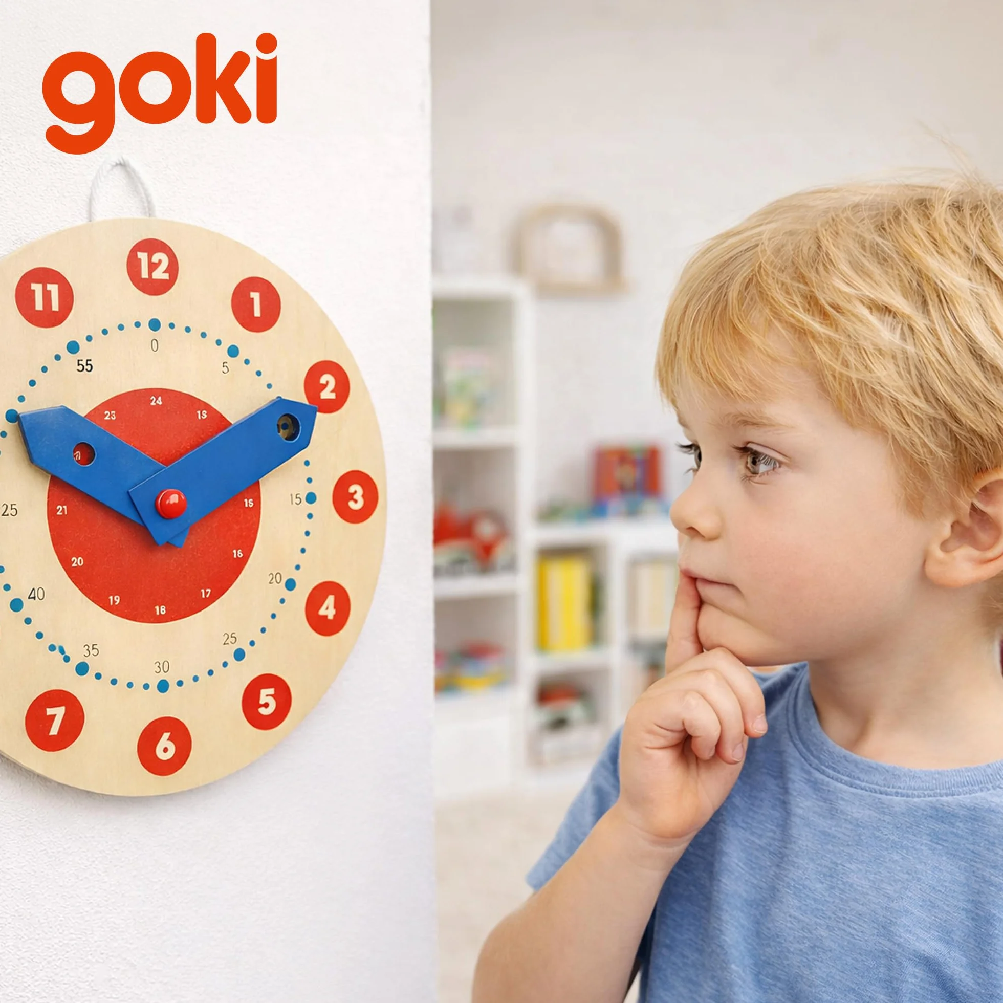 Horloge Apprentissage Goki 58980 Petite Brun