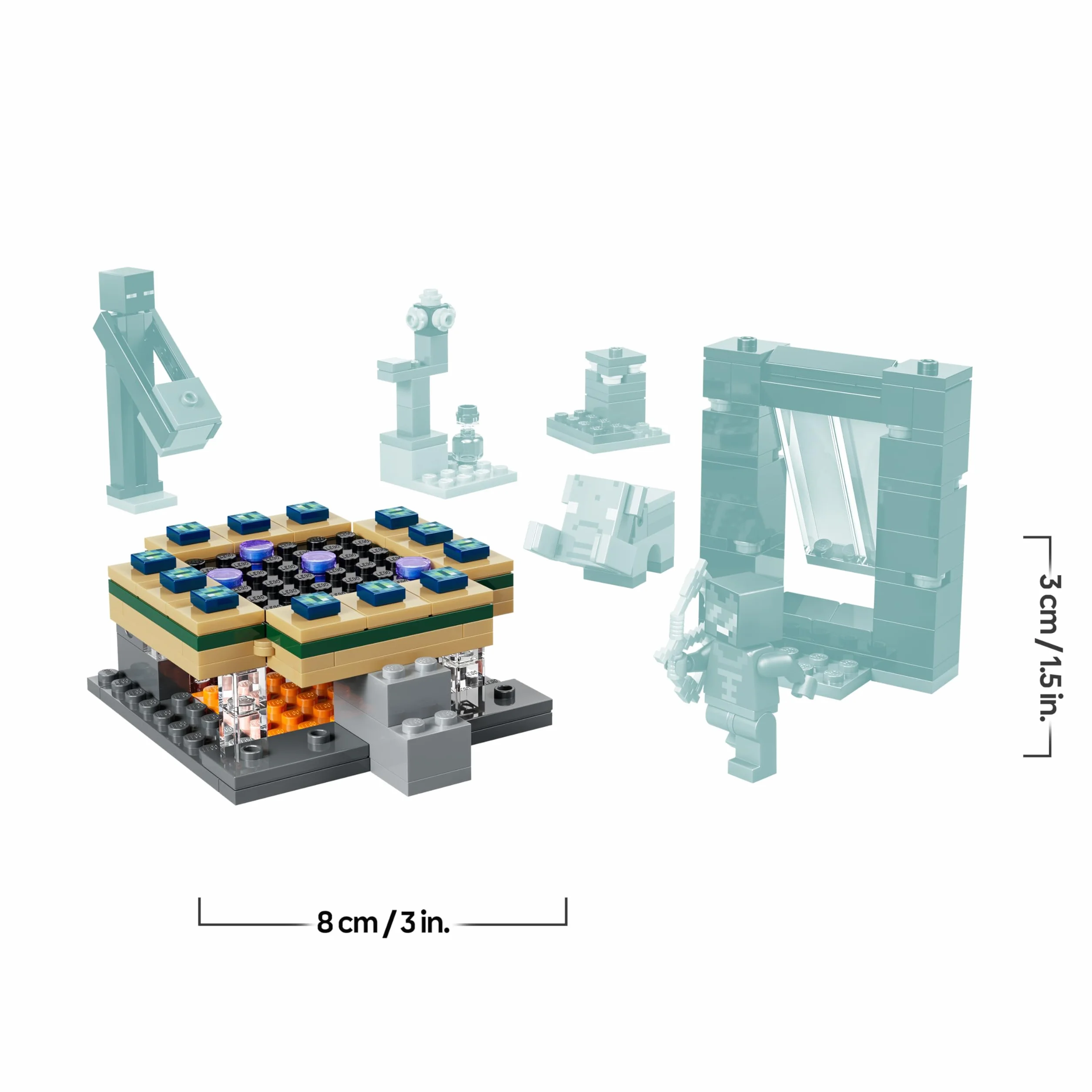 LEGO Minecraft Voyage à Travers Les Portails du Nether et de l’Ender Jouet de Construction Figurines Mobs Héros Enderman Bébé Hoglin Cadeau Gaming 7 Ans