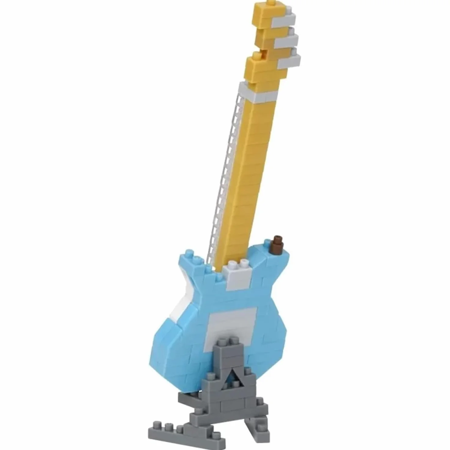 Bandai Nanoblock Guitare électrique bleue Mini figurine briques Jeu construction Kit NBC346