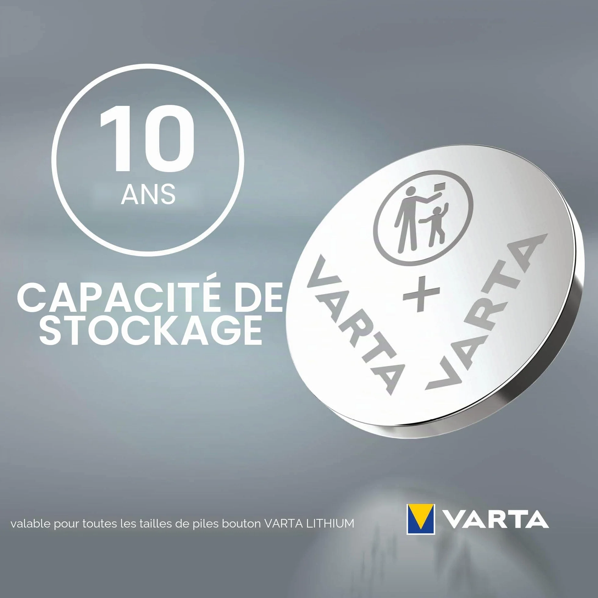 VARTA Piles Bouton CR2032, lot de 5, Lithium 3V, emballage sécurisé pour les enfants