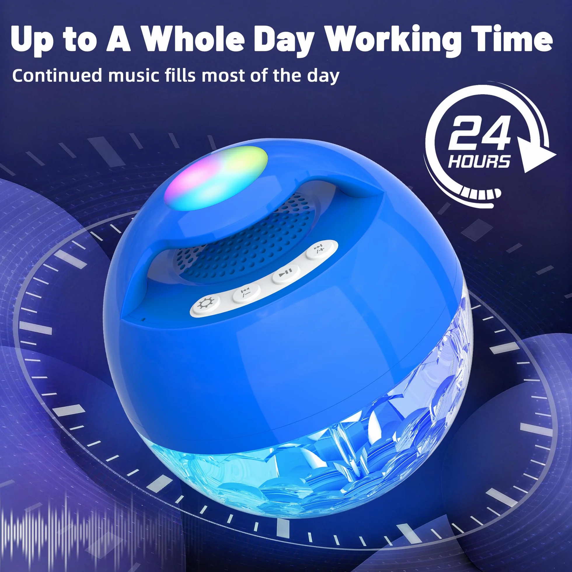 KingSom Enceinte Bluetooth Flottante IP68 Autonomie 24H Son Stéréo