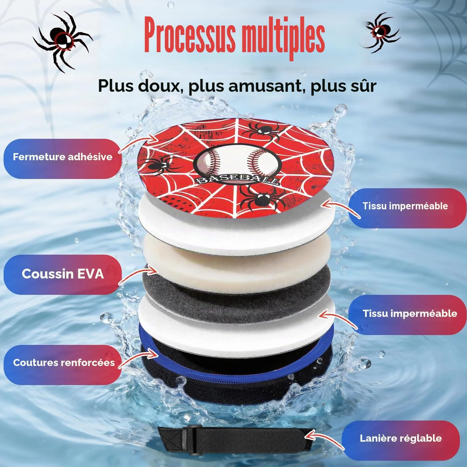 Jeu de Lancer et d'Attraper pour Enfants, Jeux Exterieur Enfant, Jeu de Jardin et Jouet de Plage 3-12 Ans