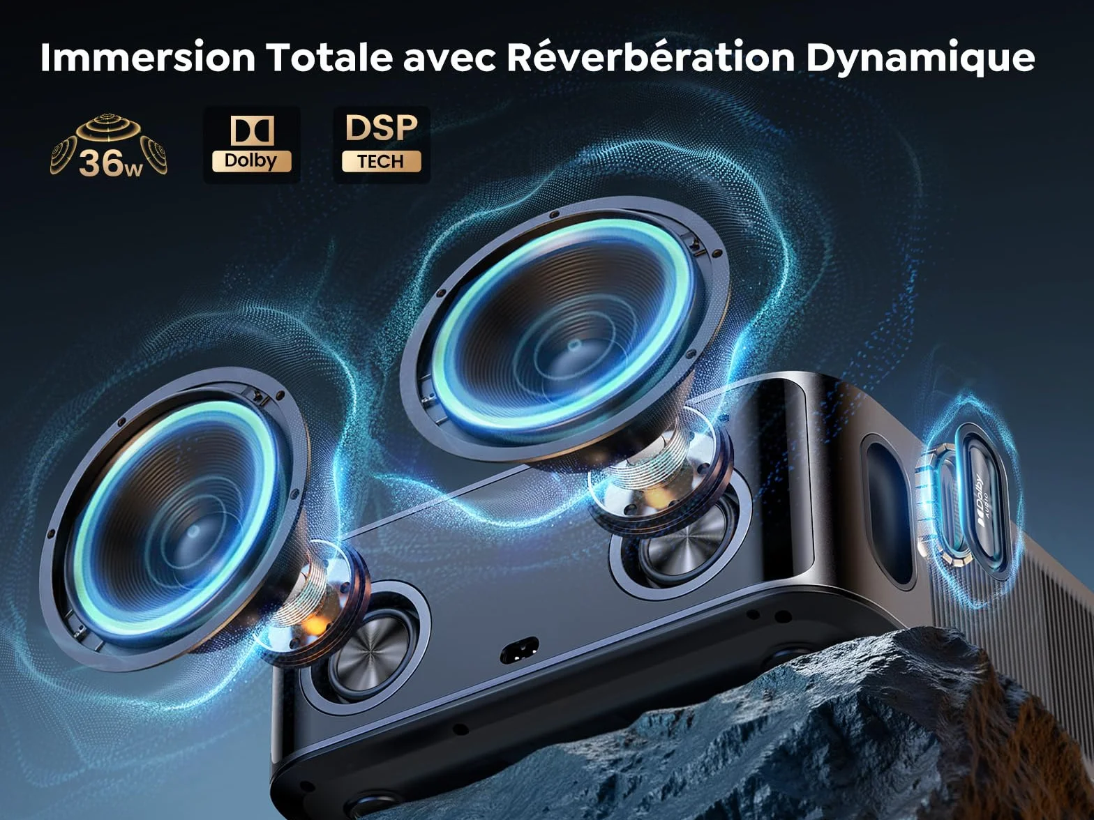 TOPTRO Vidéoprojecteur 4K Dolby 36W, AI Auto Focus/Keystone, WiFi6 Bluetooth FHD 1080P, 2x18W Haut-Parleurs, 1600 ANSI Compatible Netflix