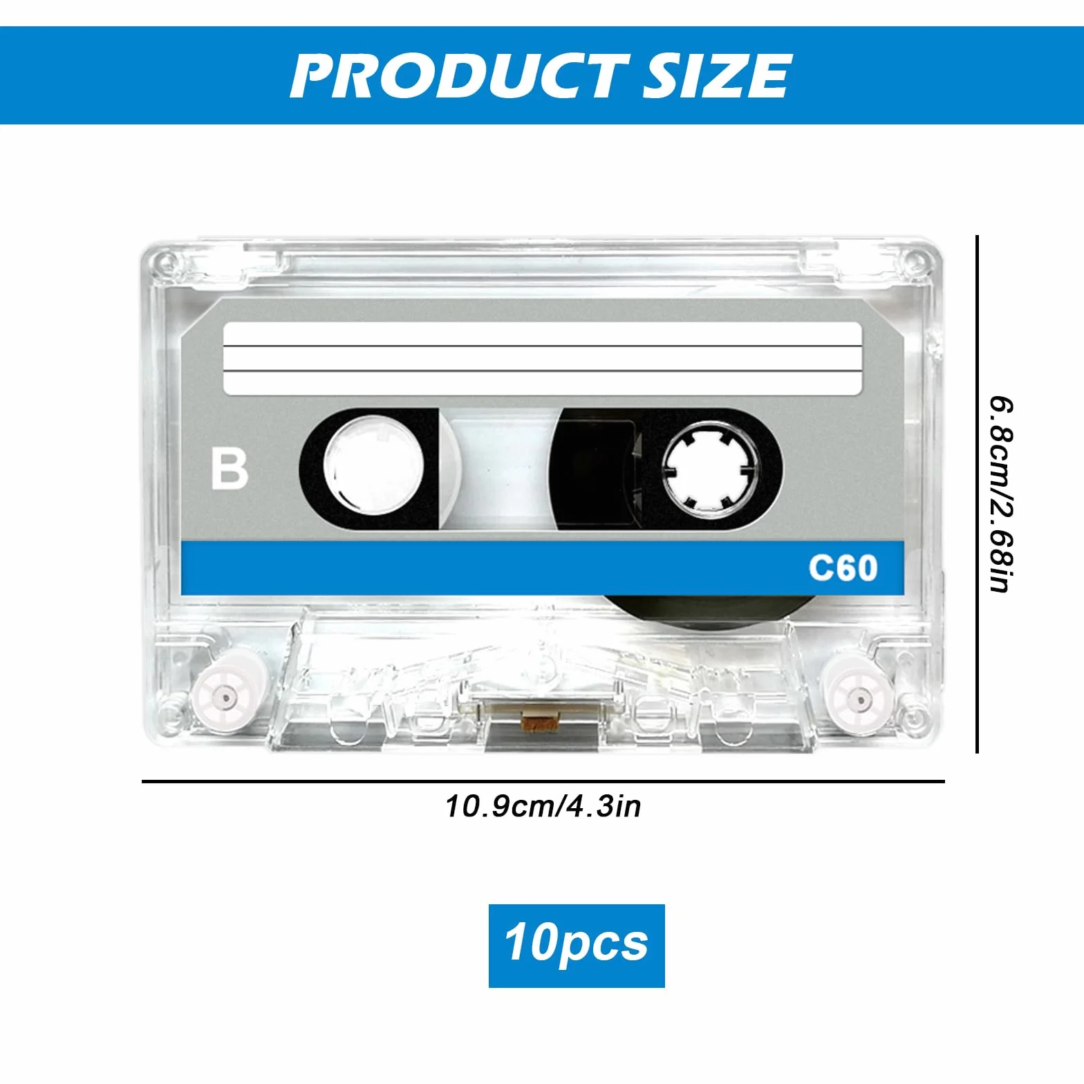 Cassettes audio vides 60 min lot de 10 faible bruit enregistrement conférences