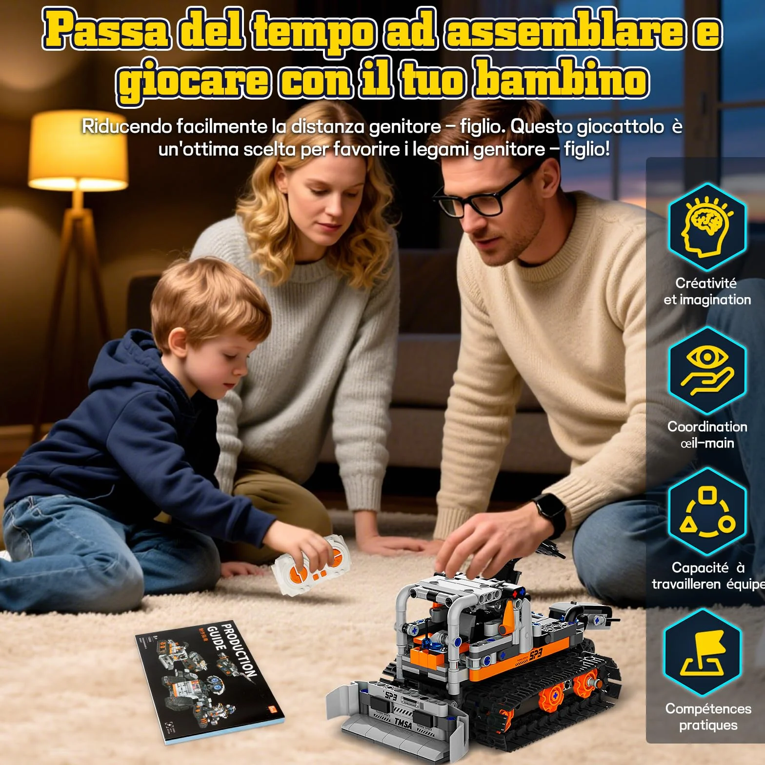 YOOHBERRYS Technic Robot Programmable 5-en-1 pour Enfants, Robotique avec Application et Télécommande, Cadeau Garçons 6-12 Ans (Gris)