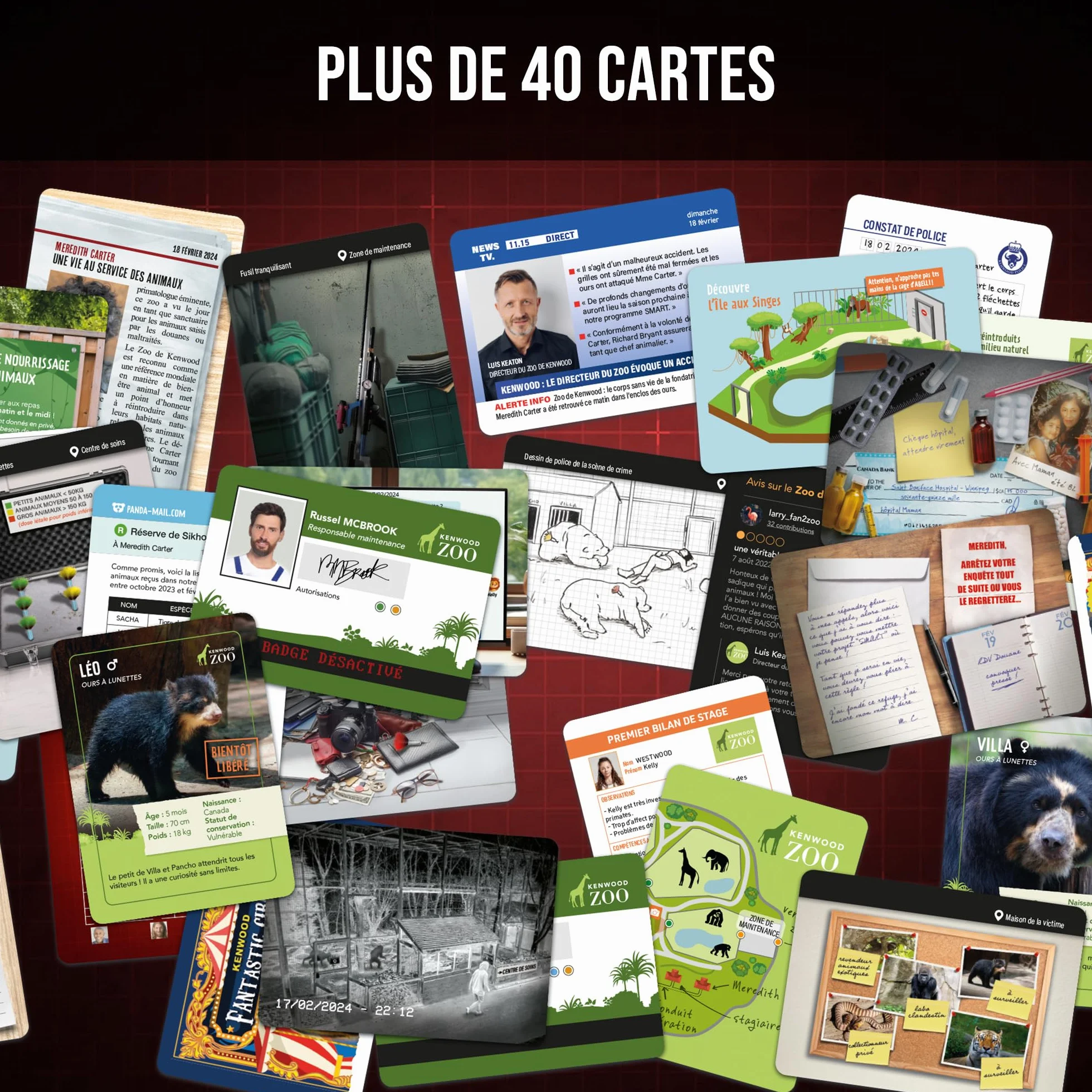 Dossiers Criminels Pocket - Qui a tué Meredith Carter ? - Jeu d'enquête en cartes - 1-6 Joueurs - 45 min
