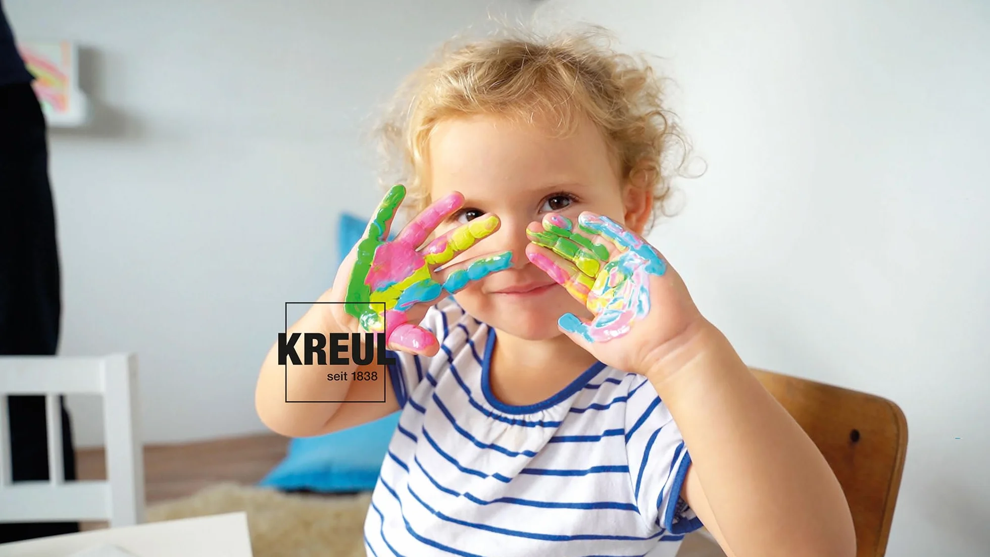 KREUL Mucki Set 6 pots peinture au doigt 150 ml lavable vegan sans gluten
