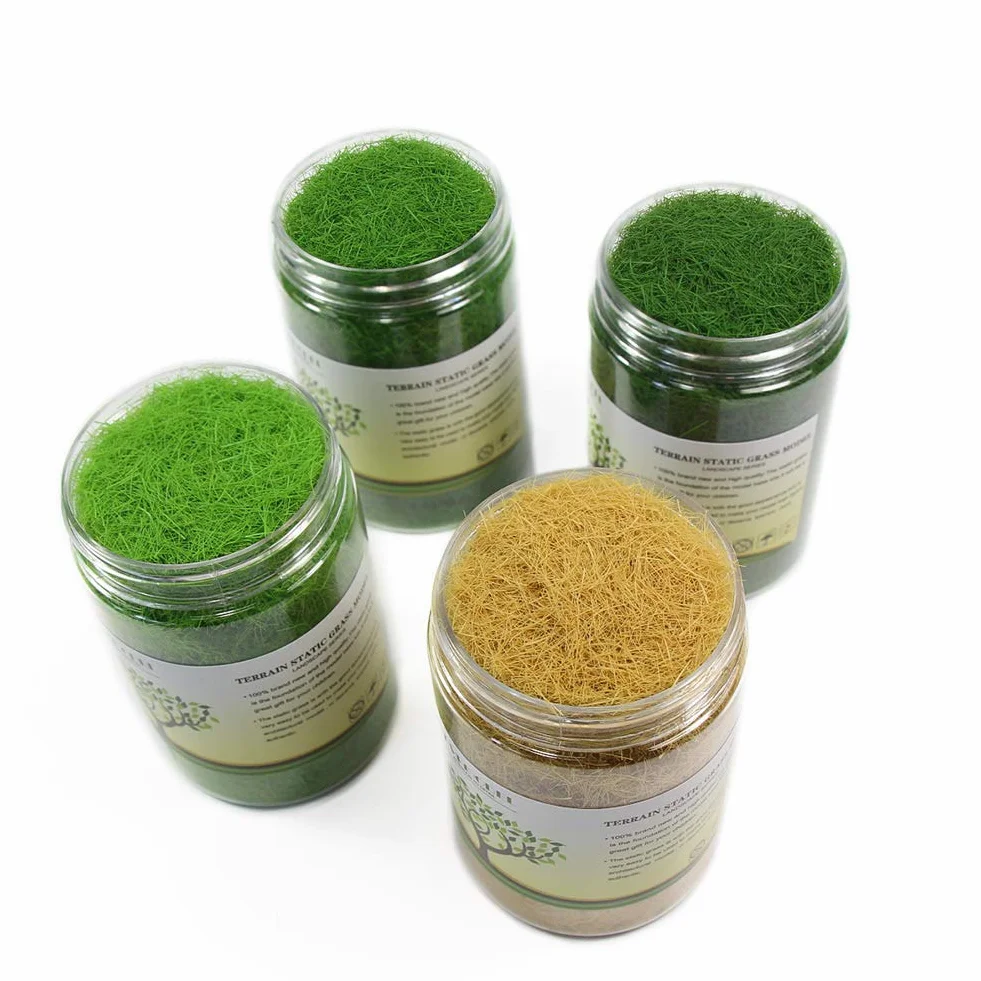 Evemodel Lot de 4 bouteilles de poudre d'herbe statique 8 mm 300 ml pour modélisme