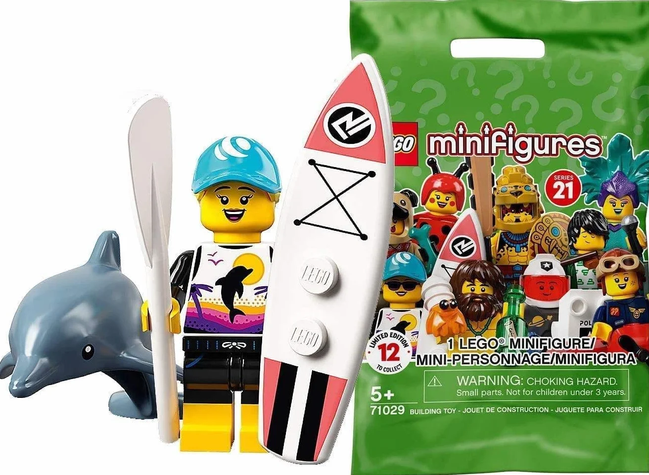 Lego 71029 Figurines de collection Série 21 Paddle Surfer