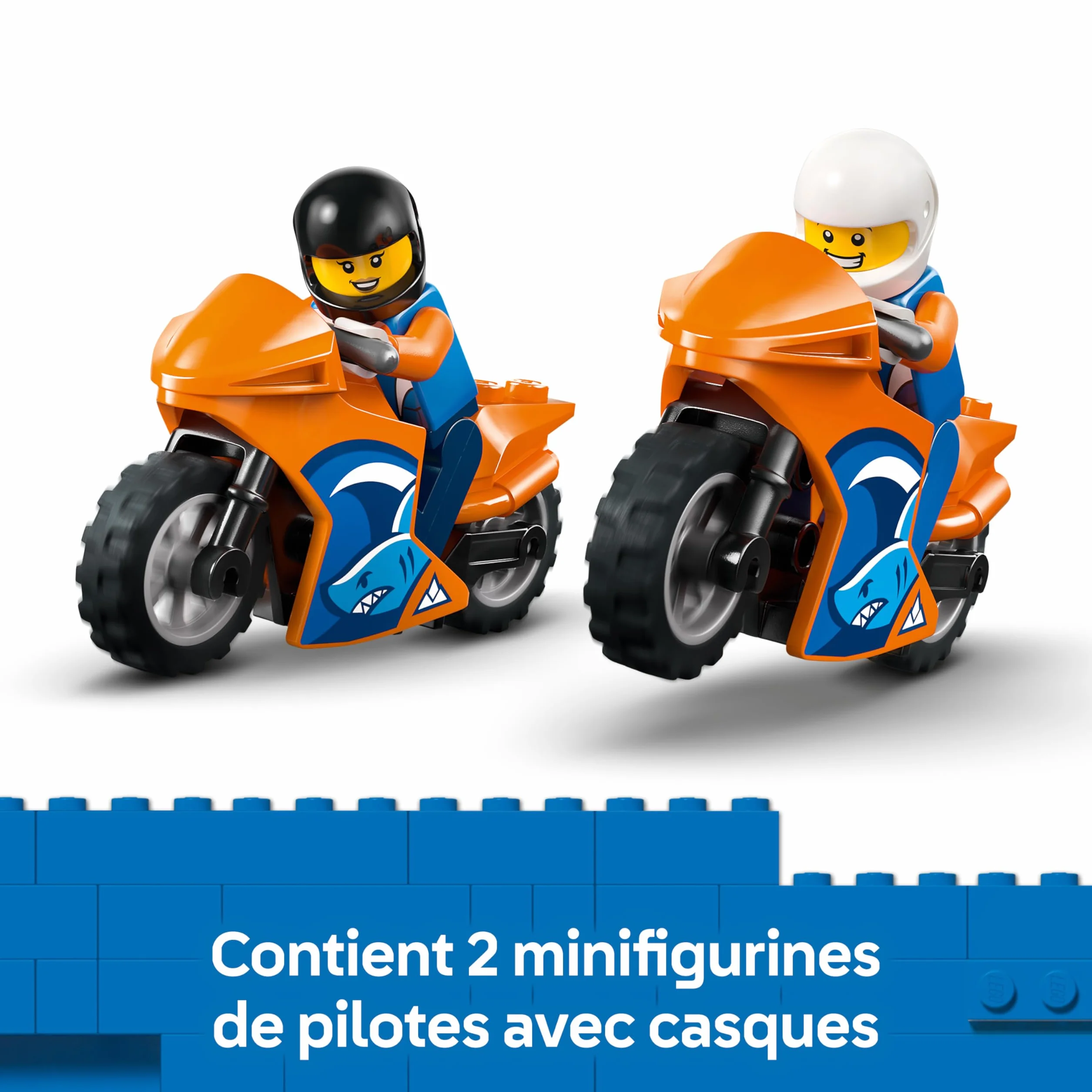 LEGO City Motorcycle Transporter 60491 Flatbed Truck with 2 Motorbikes 2 Minifigures Ramp Accessories Toy for 4+ Year Old Boys