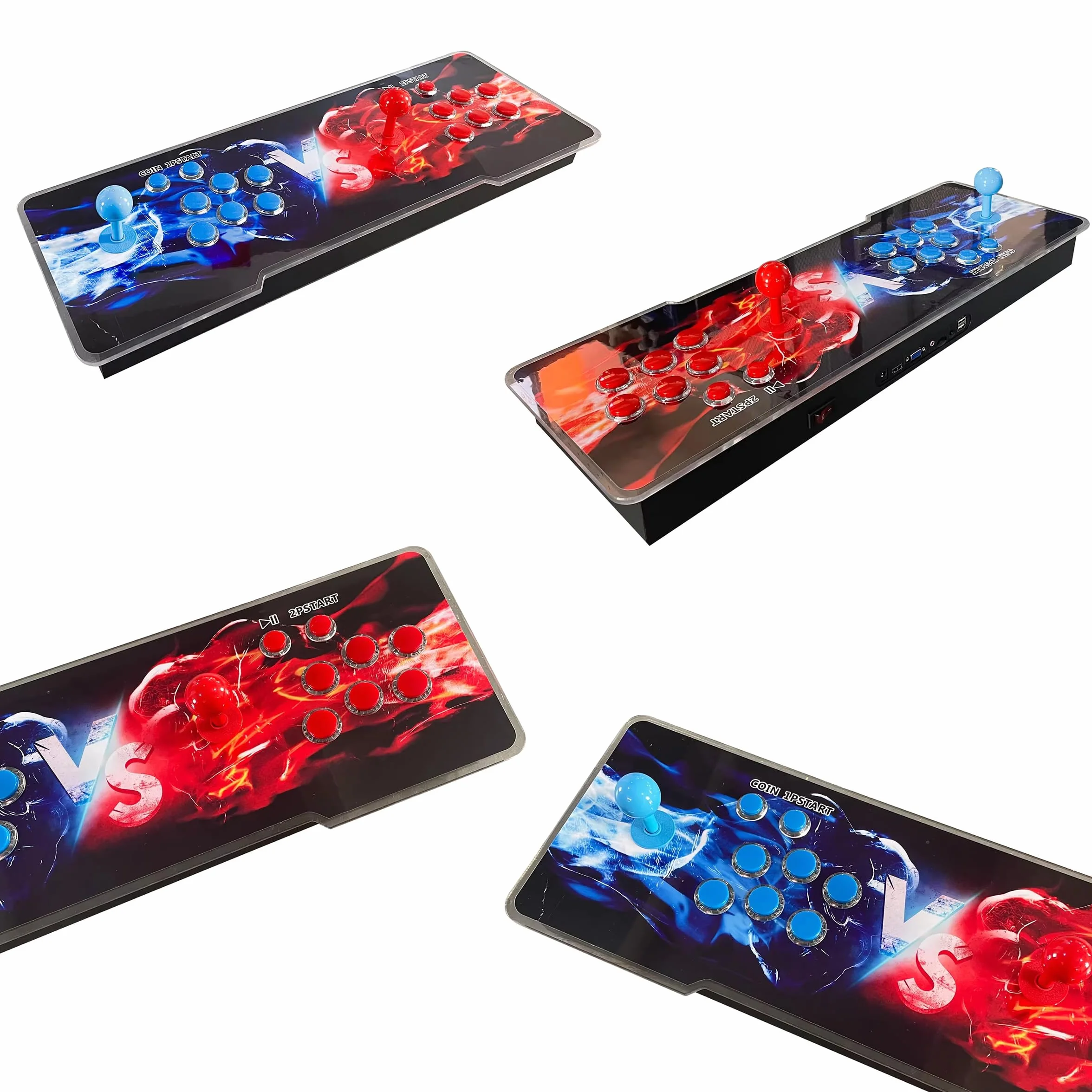 Console de Jeu d'Arcade Rétro DX 9800 pour PC Projecteur TV 2-4 Joueurs 1280x720