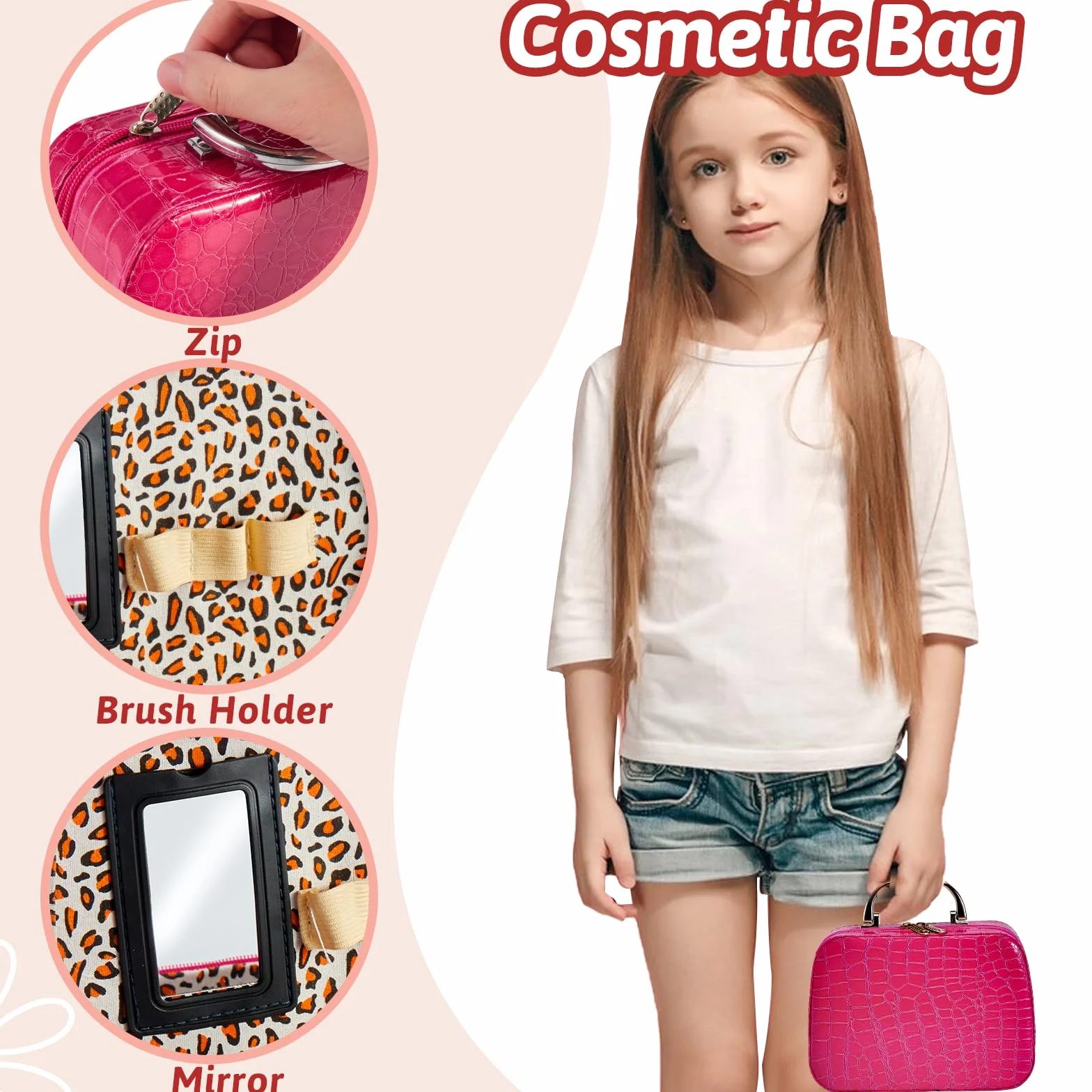 LINFUN KIDS Malette Maquillage Enfant Fille Jouet, Valise Maquillage Fille, Cadeau Anniversaire 3 4 5 6 Ans