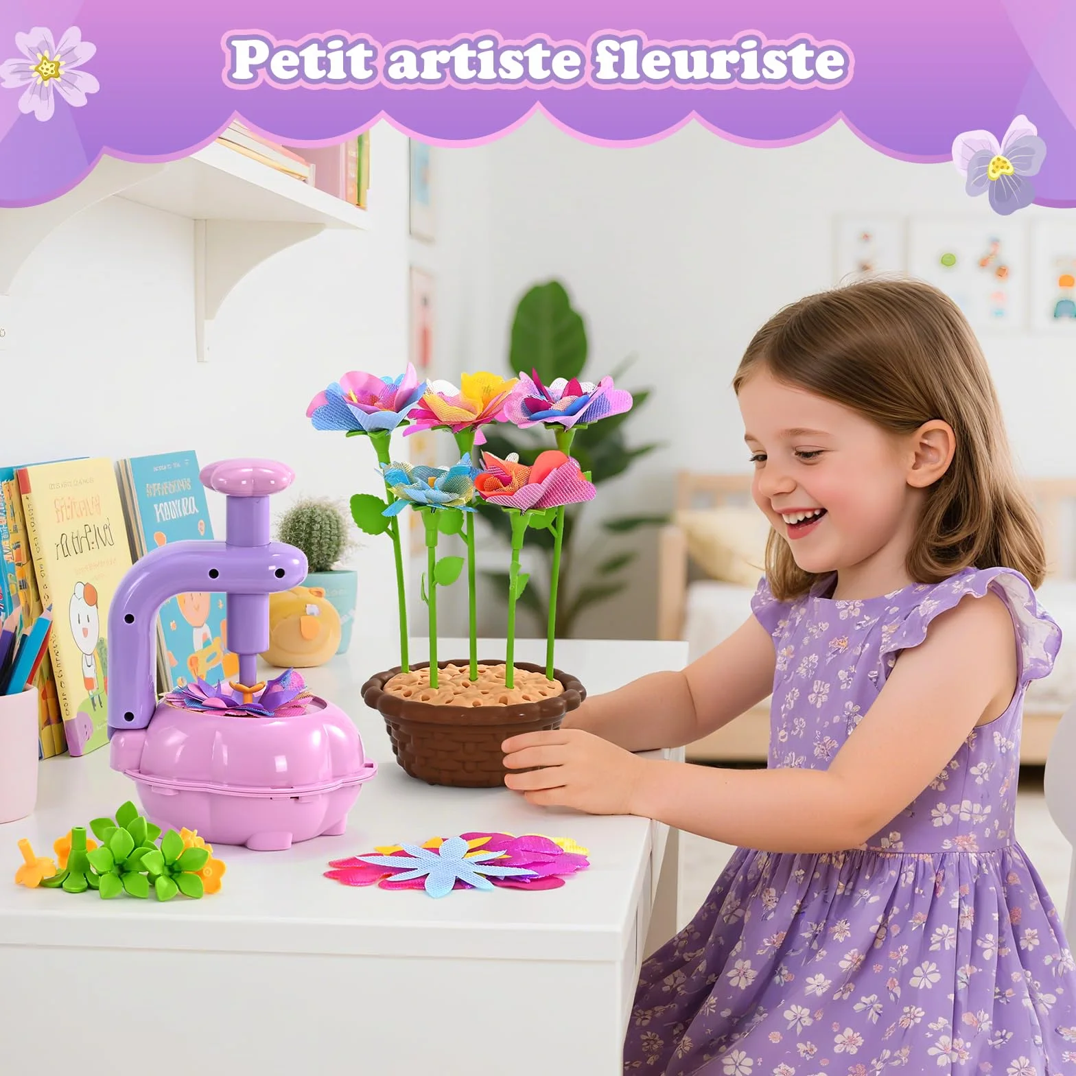 BlueSwan Activité Manuelle Enfant Cadeau Fille 4-12 Ans Fleur Jeux Exterieur Bricolage Anti Stress Jouet Fille