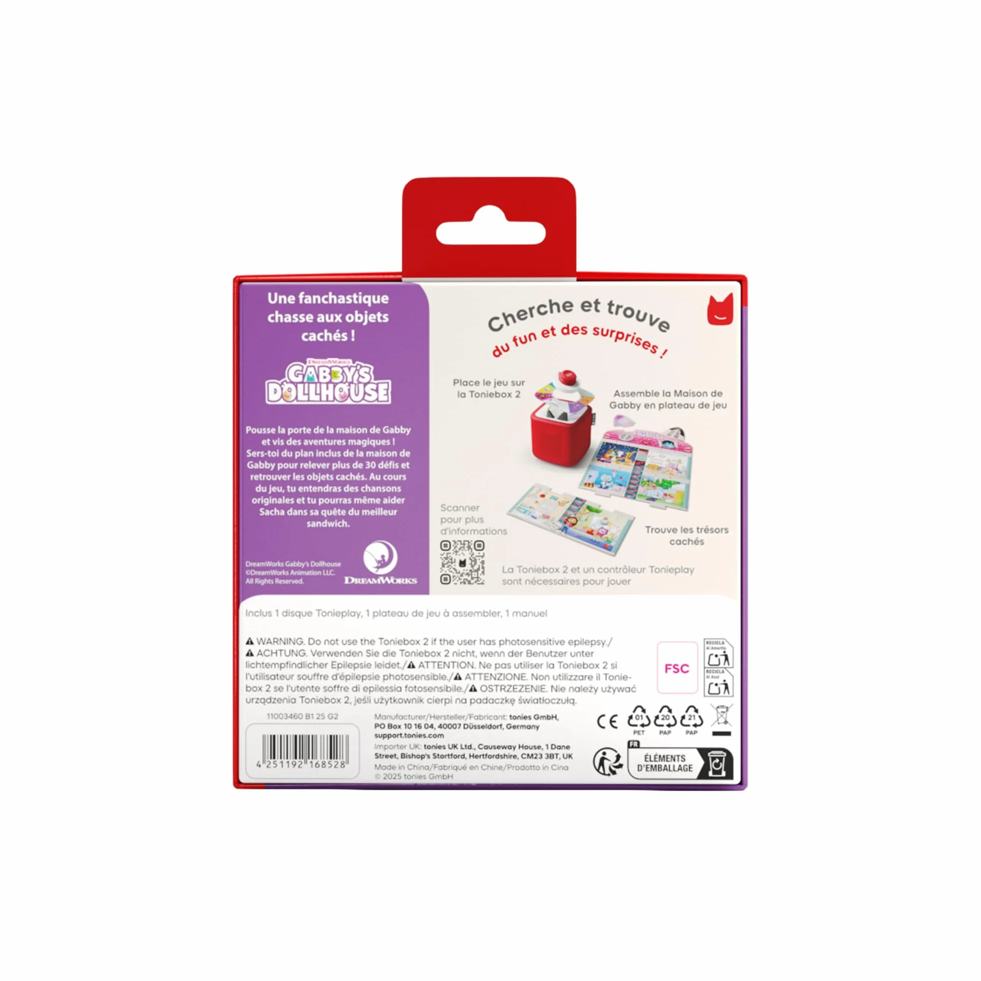 tonies Gabby's Fanchastique Cache-Cache Tonieplay Jeu, Compatible Toniebox 2, 3-9 Ans