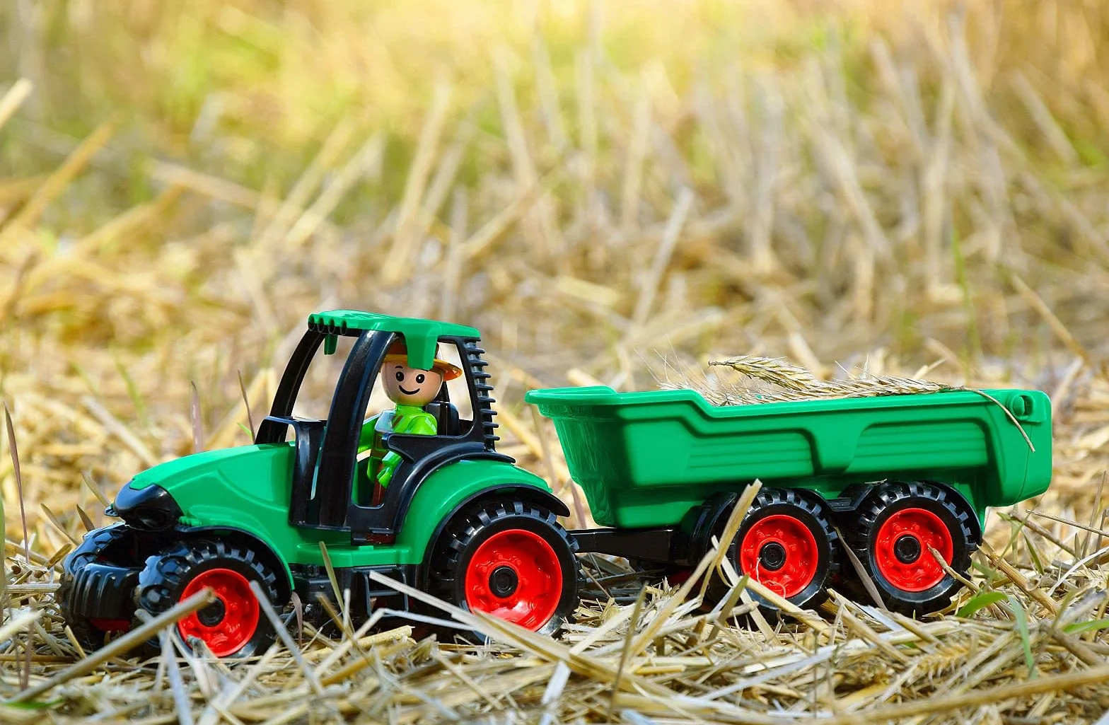 LENA Truckies Tracteur avec remorque Set de jeu 38 cm Enfants 2 Ans