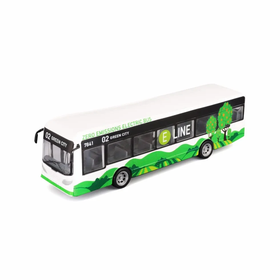 Bburago 1/64 City Bus E-Bus Miniature métal Plastique Jouet Enfant 3 Ans 32104
