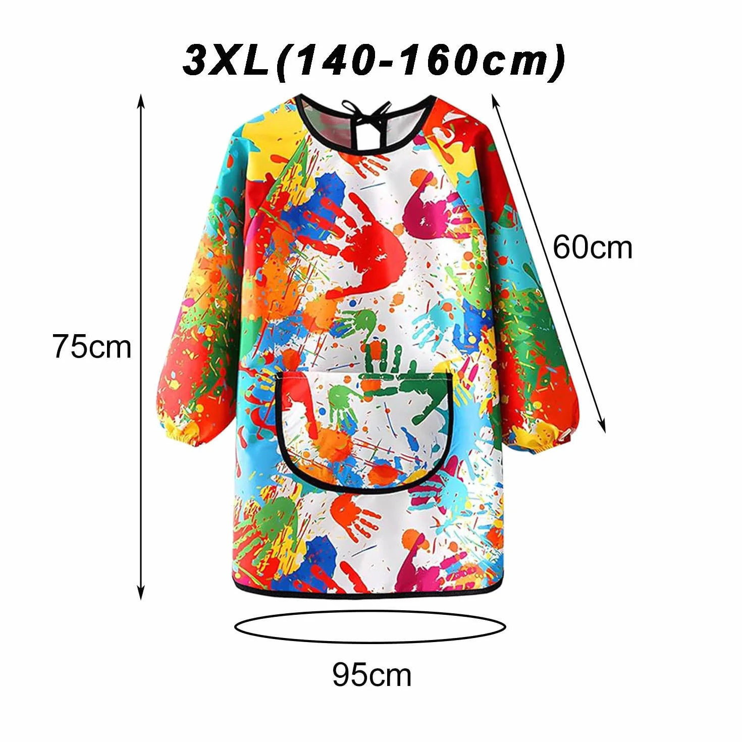 Tablier Peinture Enfant Imperméable Réutilisable Manche Longue pour Peinture Cuisine Filles Garçons