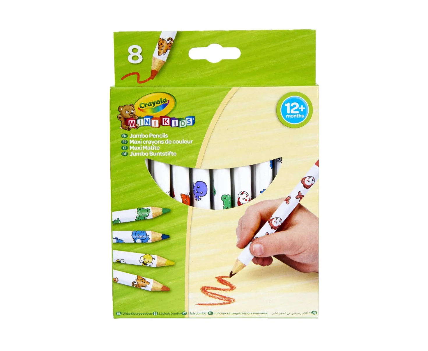 CRAYOLA 8 Maxi Crayons de Couleur Loisir créatif Mini Kids Jeu de Dessin et coloriage