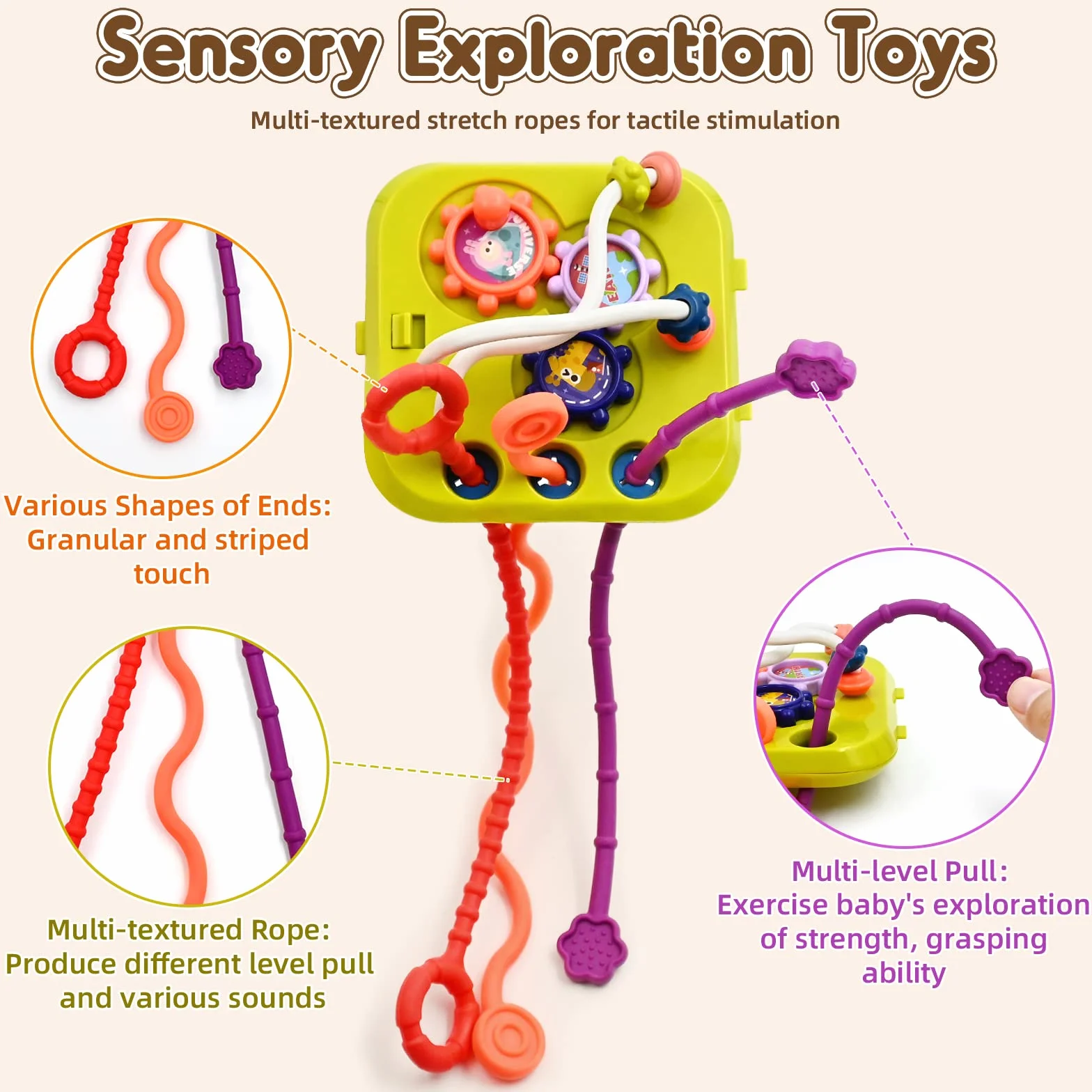 Jouet Bebe 7 en 1 Montessori Sensoriel Cube d'Activité pour 18 Mois Fille Garcon Cadeau Educatif