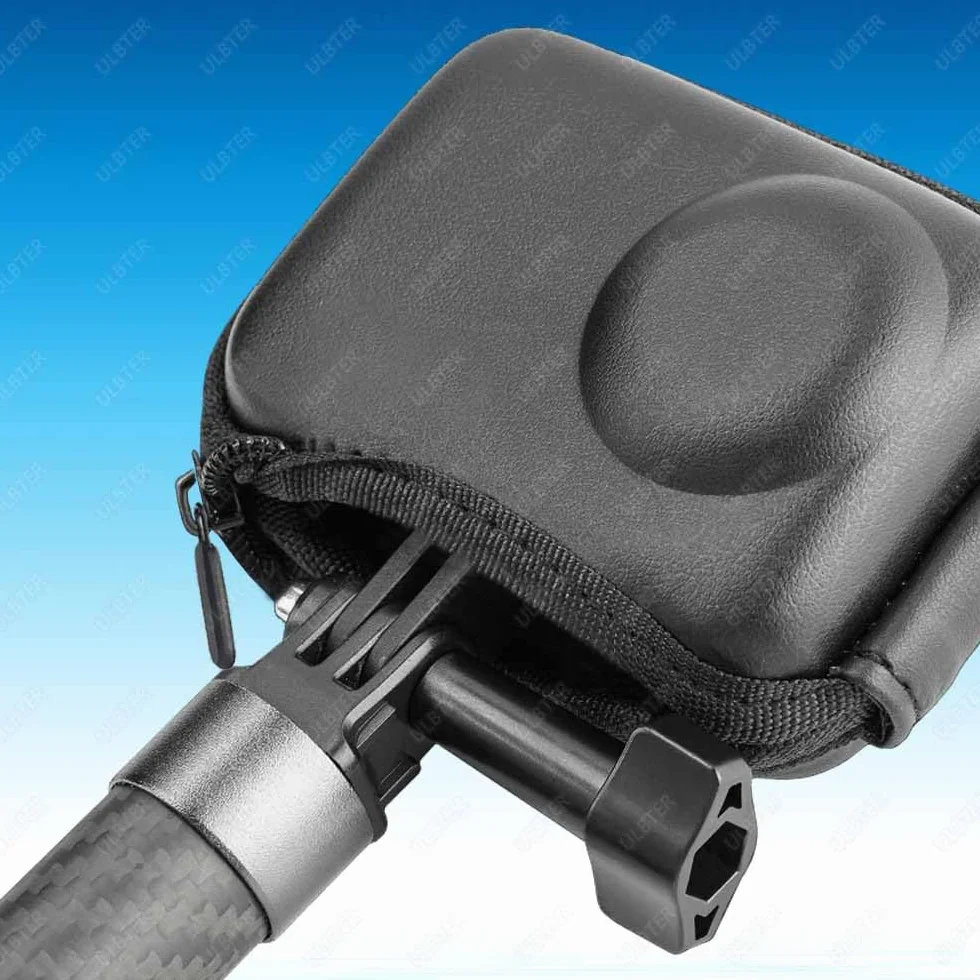 Sac Étui de Transport pour DJI Osmo Action 5 Pro/Action 4/Action 3 Noir avec Bouchon d'Objectif en Caoutchouc