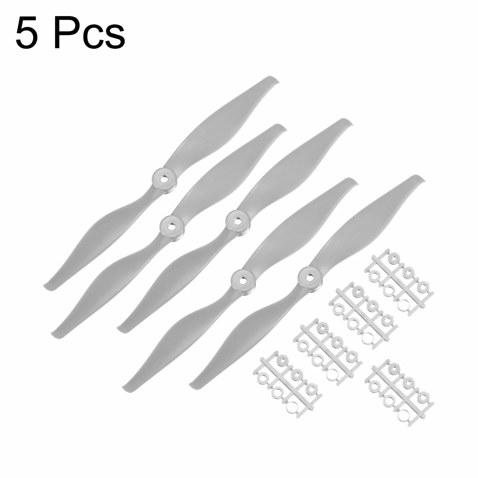 QUARKZMAN 10x6 Pouces Hélice RC 2 Pales Gris avec Adaptateurs