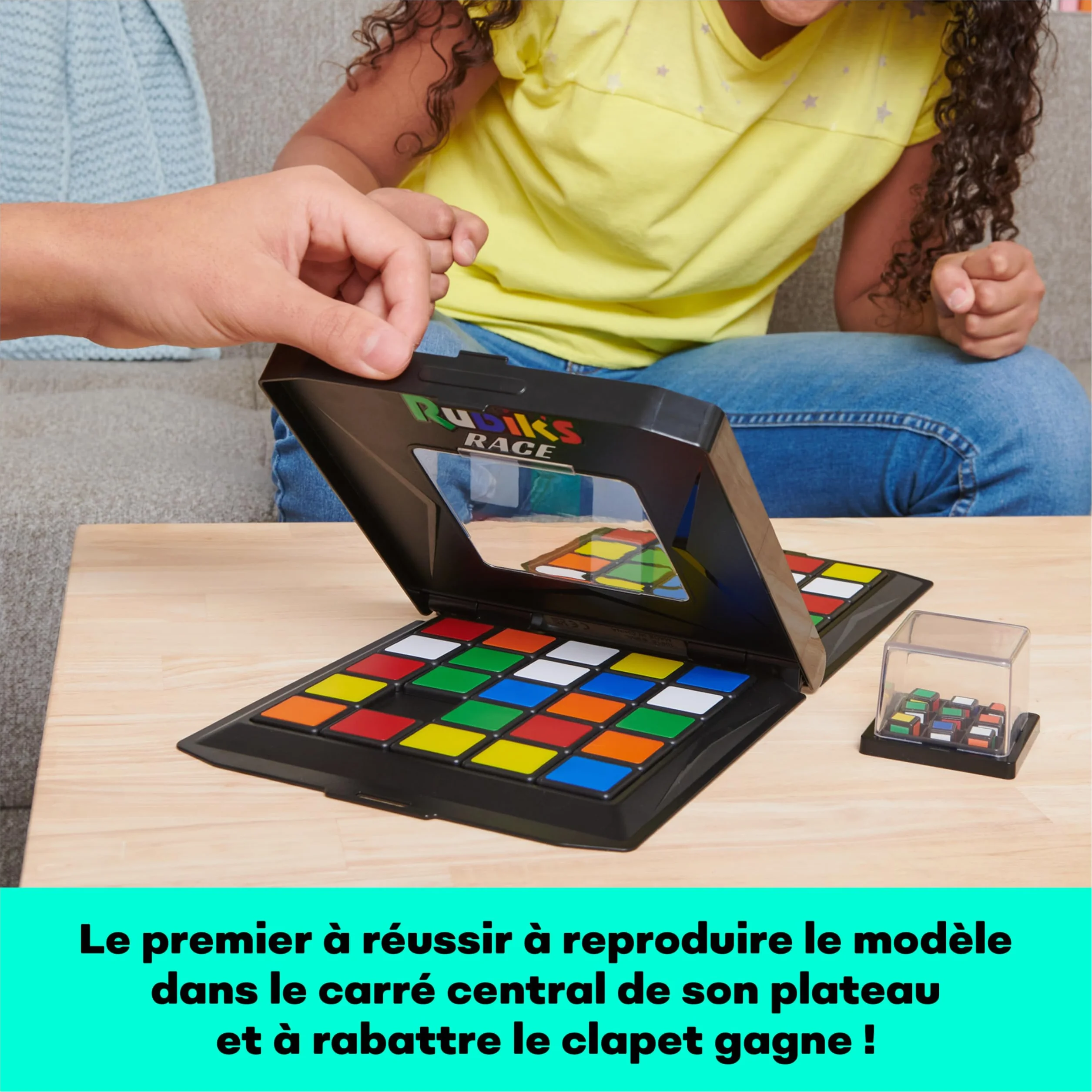 Rubik's Cube Rubiks Race Version Classique - Jeu De Société 3X3 - Stratégie Face à Face - Jeu Casse-Tête Adulte Et Enfant 7 Ans Et +