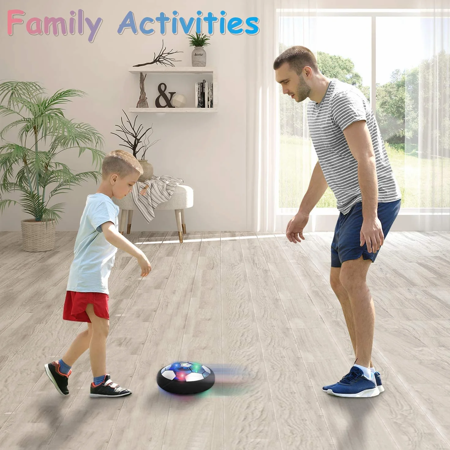 NIWWIN Ballon de Football Flottant LED Cadeaux Garçons 3-12 Ans