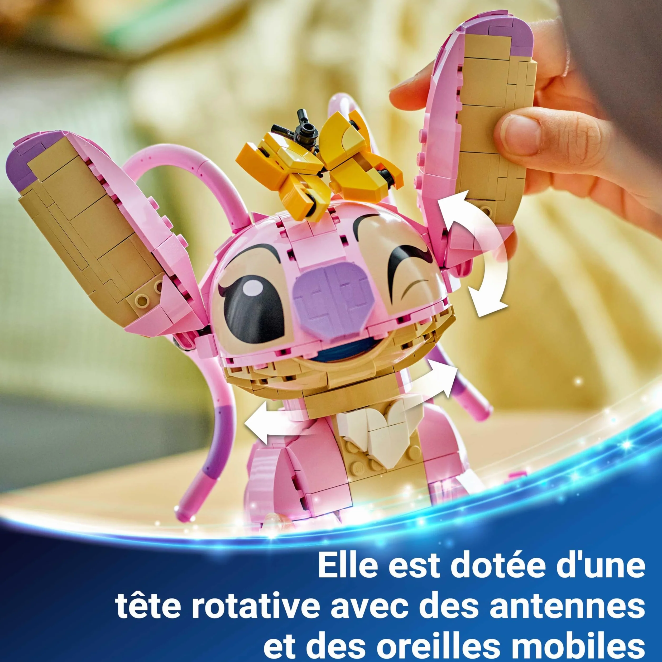 LEGO Disney Angel Jouet de Construction Lilo & Stitch 43257 Figurine en Briques avec 3 Ballons en Cœur & Papillon Décoration Intérieure Cadeau 9 Ans