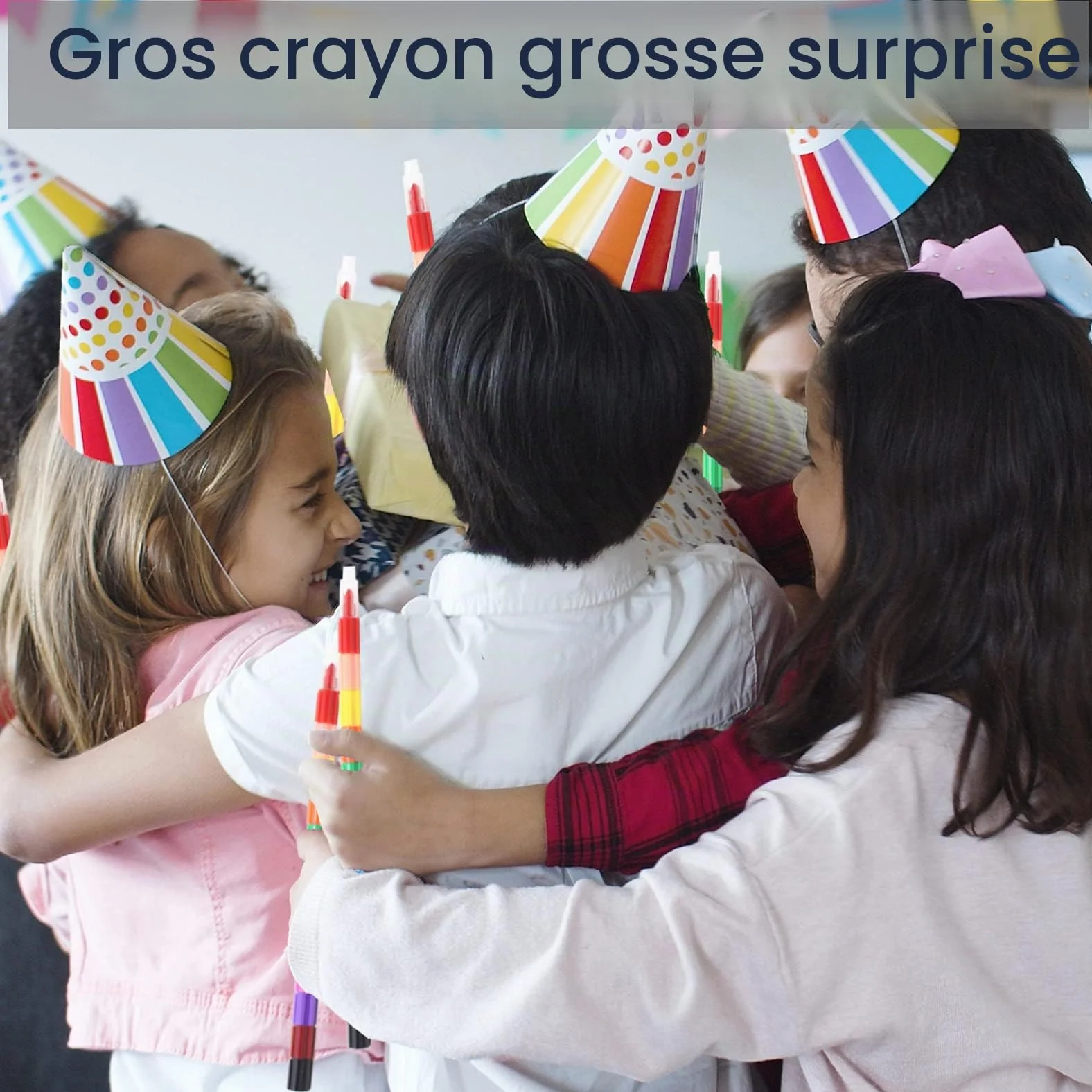 ICEPAPA 15 pièces crayon de couleurs empilables pour enfants cadeau anniversaire noel