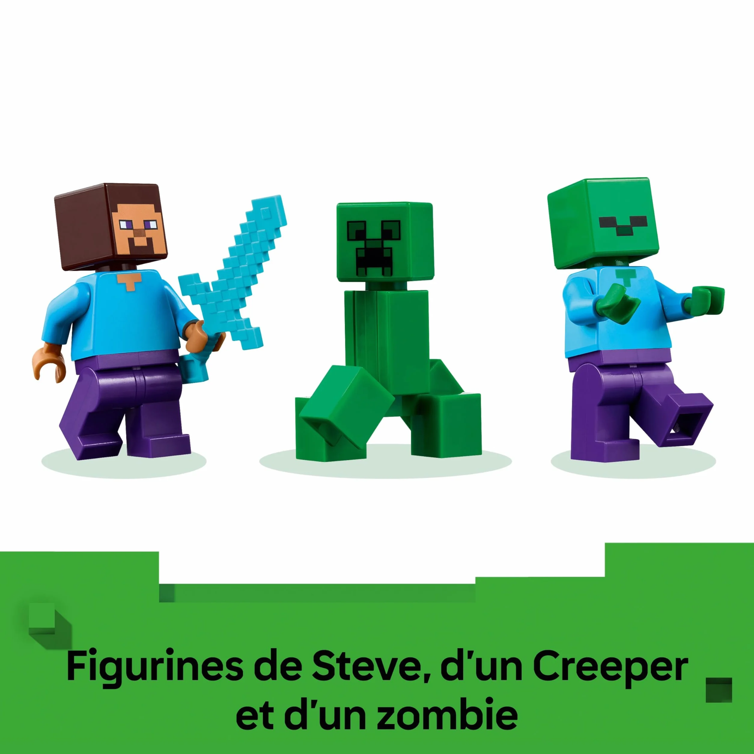 LEGO Minecraft La Maison en TNT de la Jungle 21275 Jouet Interactif avec Figurines Steve Creeper Zombie Fonction TNT Cadeau 8 Ans