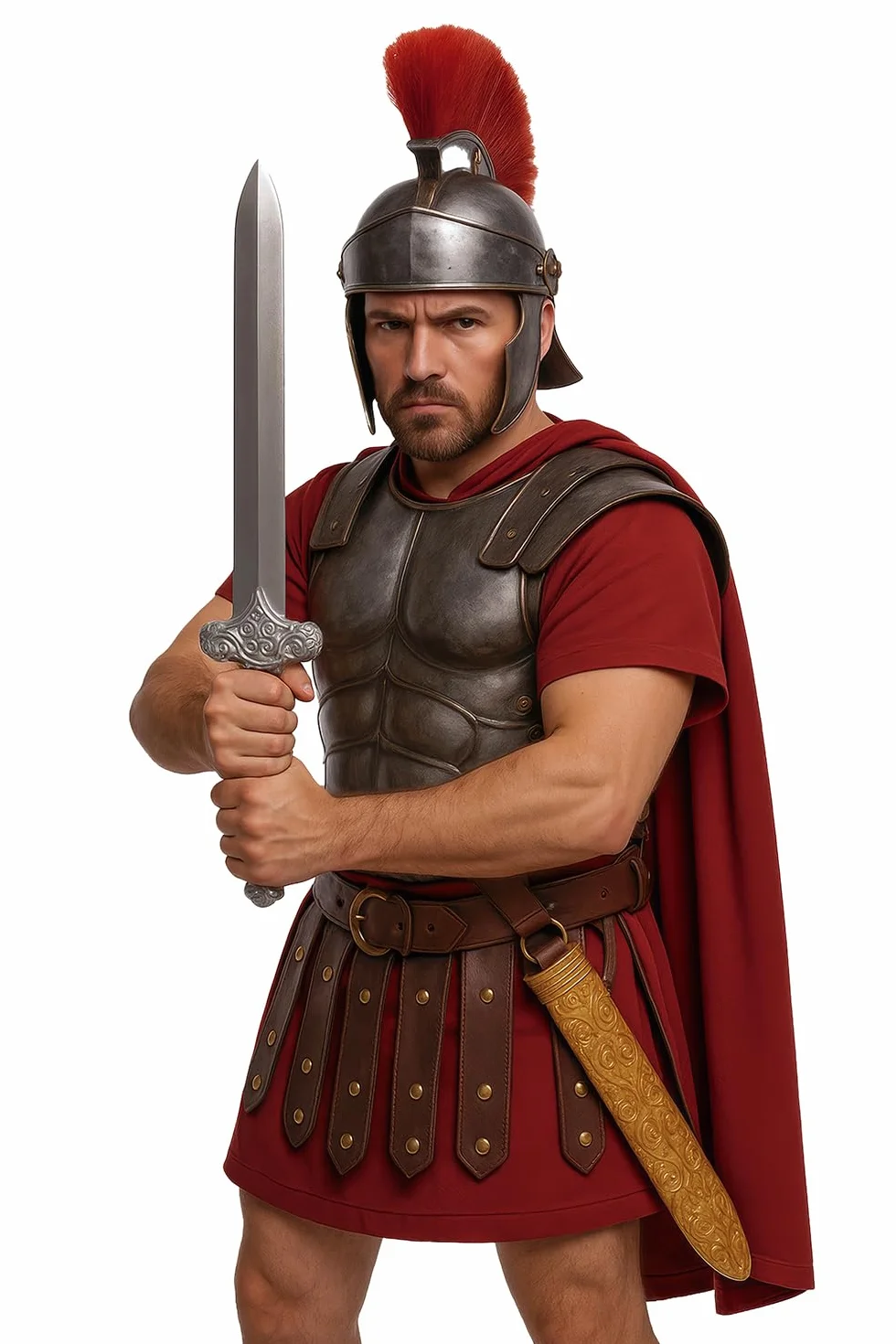 Épée Romaine Jouet avec Fourreau 50 cm - Accessoire Costume Carnaval Gladiateurs Enfants Adultes
