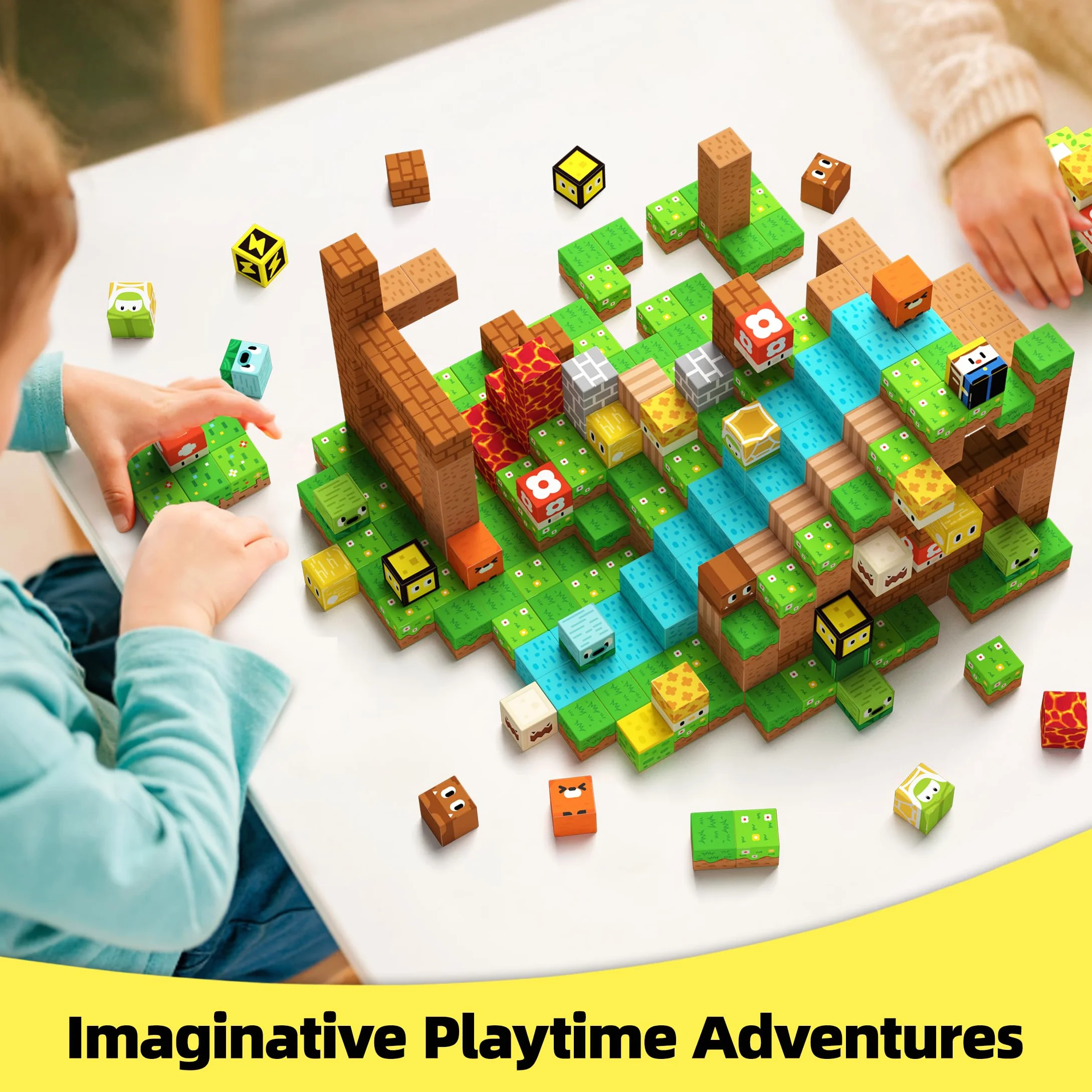GobiDex Construction Magnetique Enfant 100 Pièces, Cubes Magnétiques, Cadeau pour Enfant 3-12 Ans