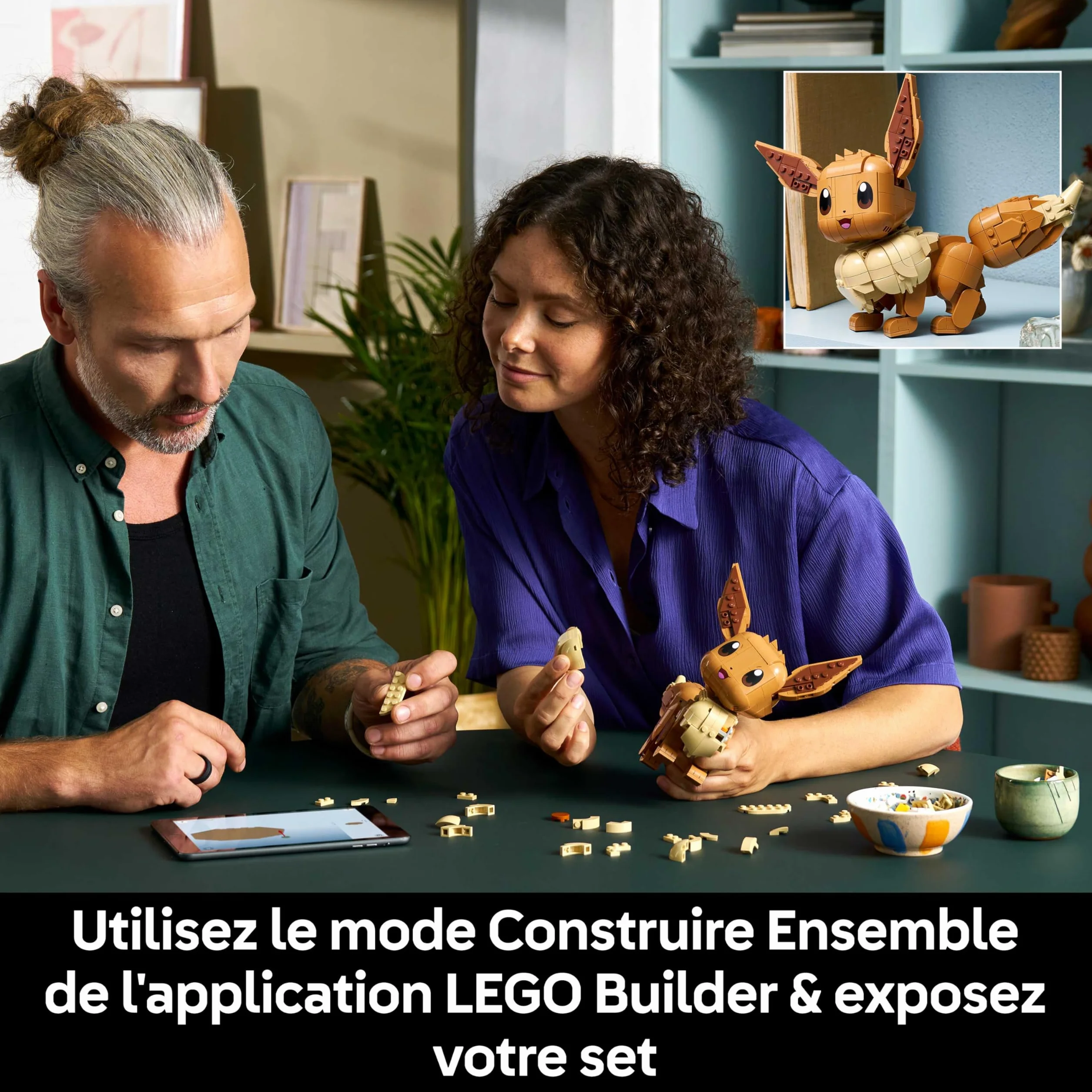 LEGO Pokémon Évoli Figurine Set de Construction pour Adulte Maquette Anime 72151