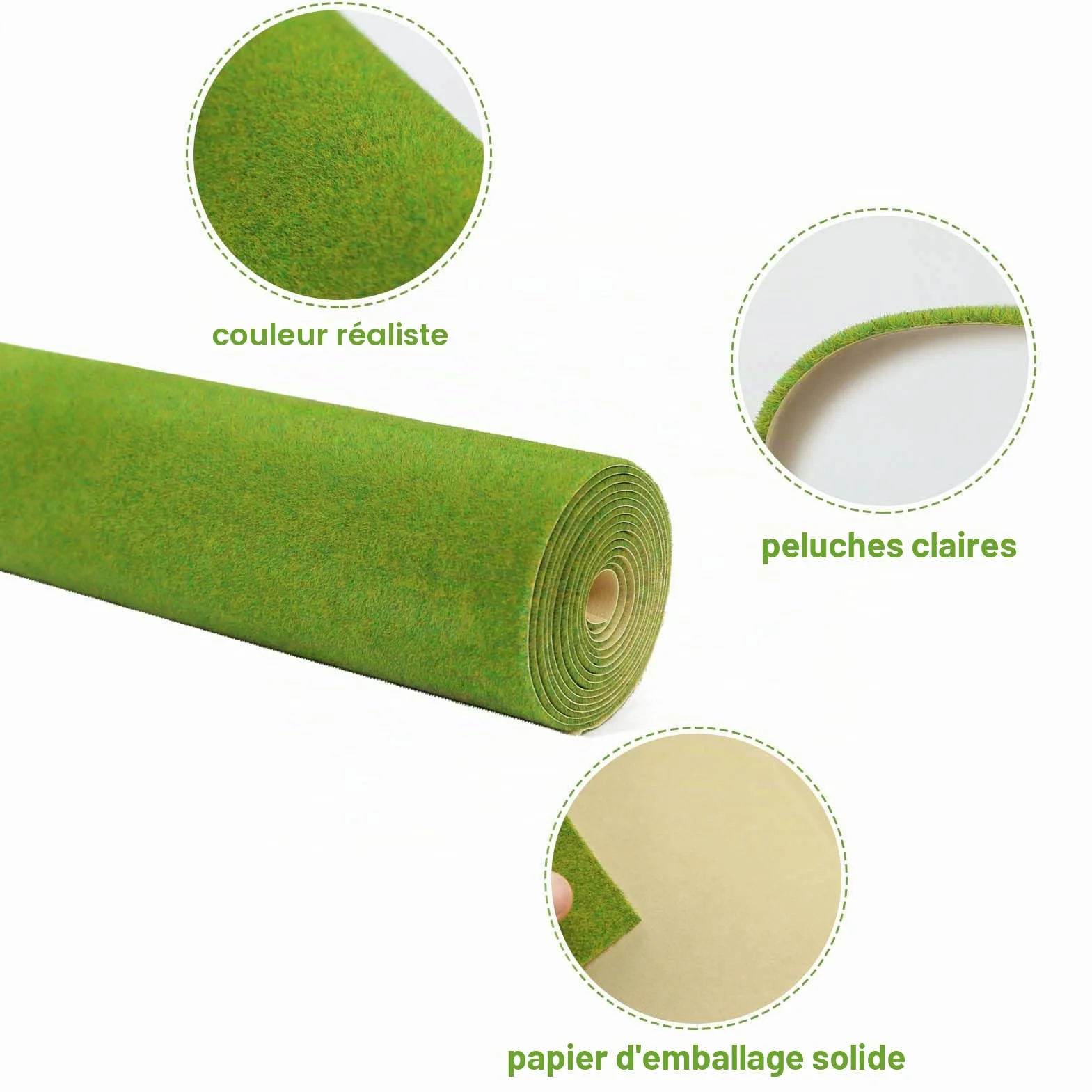 Tapis de pelouse Evemodel 200 x 40 cm pour modélisme ferroviaire prairie