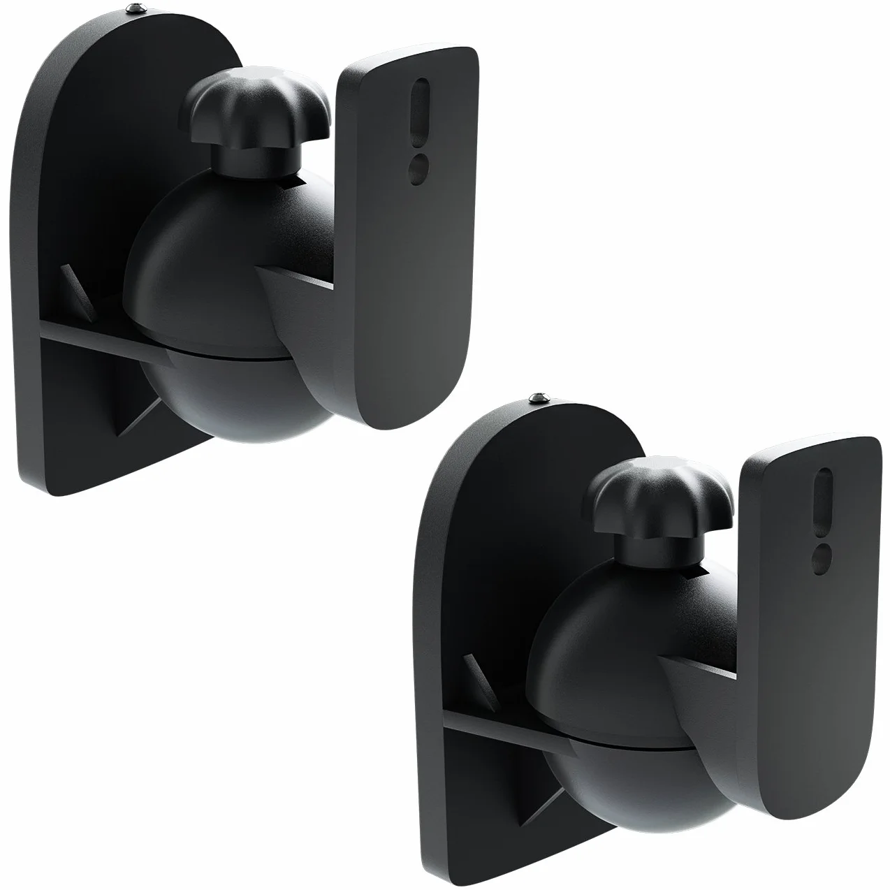 deleyCON Support Mural Universel pour Enceintes Fixation Rotation Inclinaison Charge Max. 3,5kg Noir