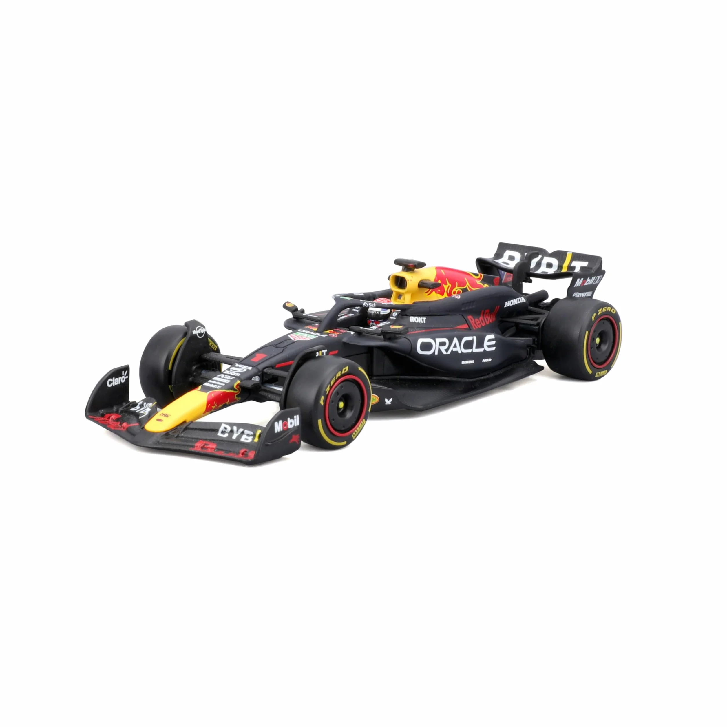 Bburago F1 Red Bull Racing RB20 n°1 Verstappen 1:43 modèle réduit avec casque et vitrine 2024