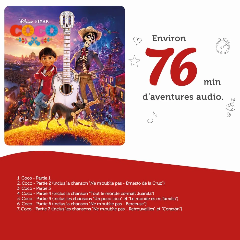 Tonies Figurine Disney Coco avec Histoire Audio pour Conteuse Toniebox, Audioconte 4 Ans et Plus